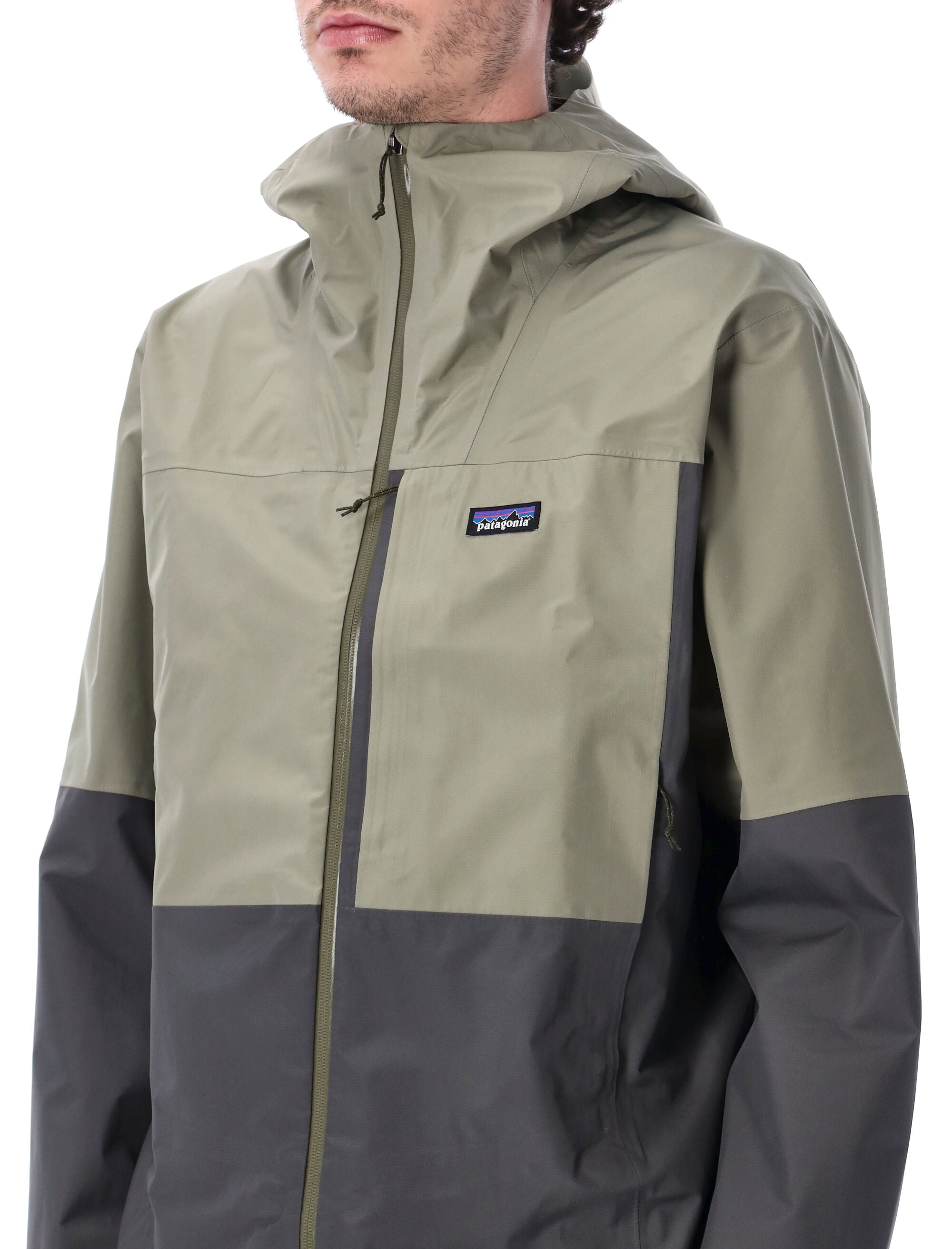 Patagonia Boulder Fork Waterproof Jacket Grey Green Polyester