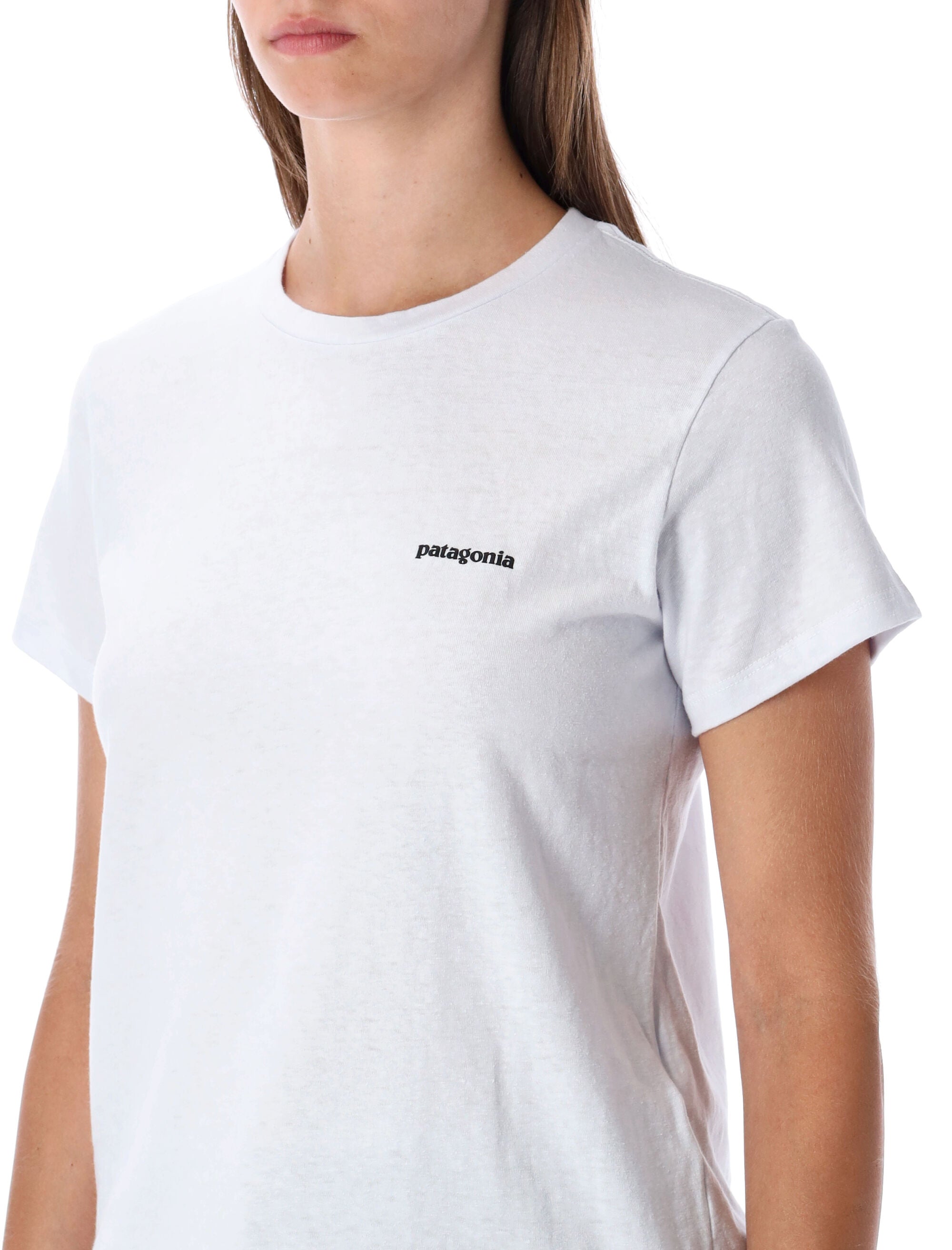 Patagonia P-6 Logo Responsibili-Tee® White Recycled Cotton Tshirt