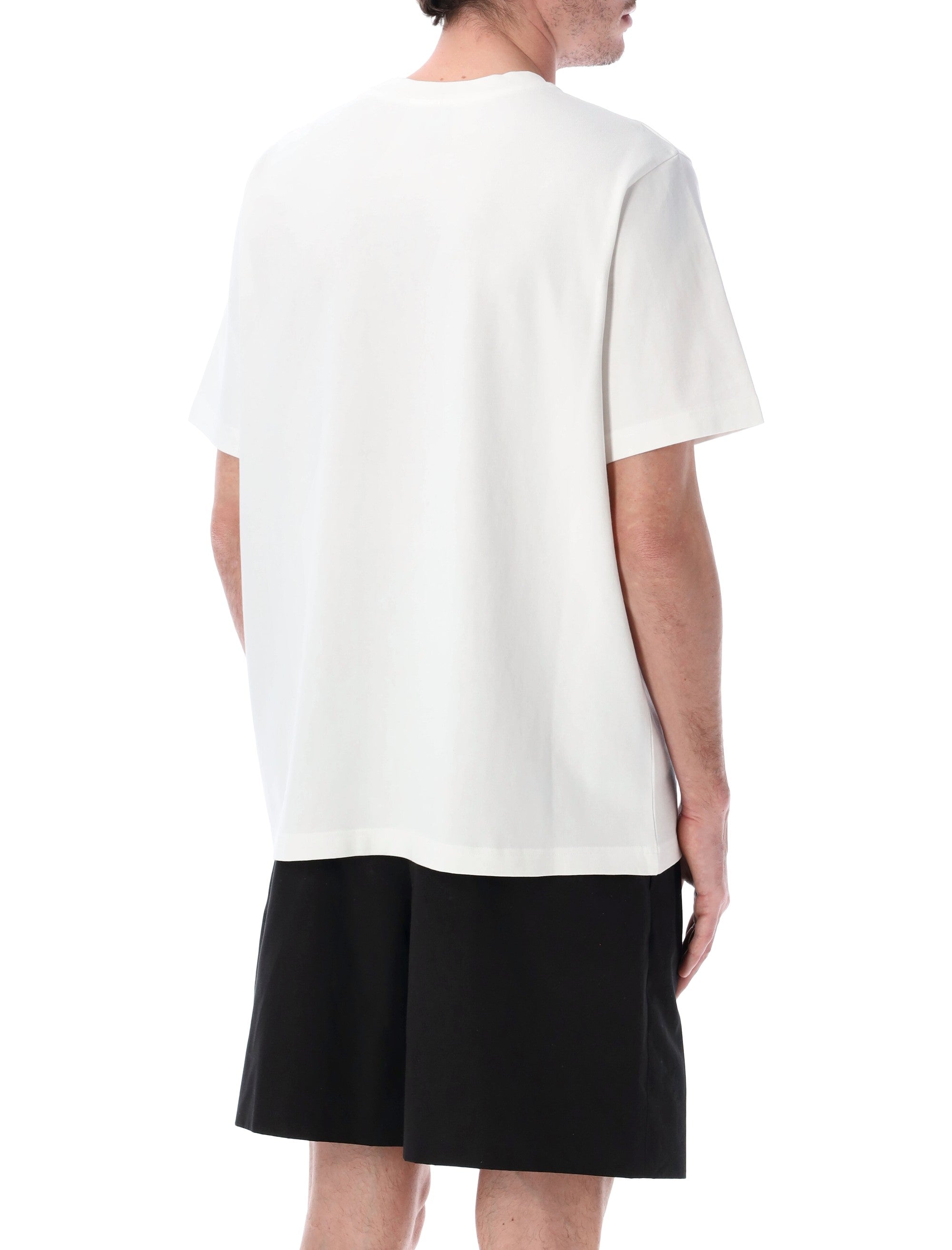 Casablanca Casa Way Orchid T-Shirt Bright White Organic Cotton Tshirt