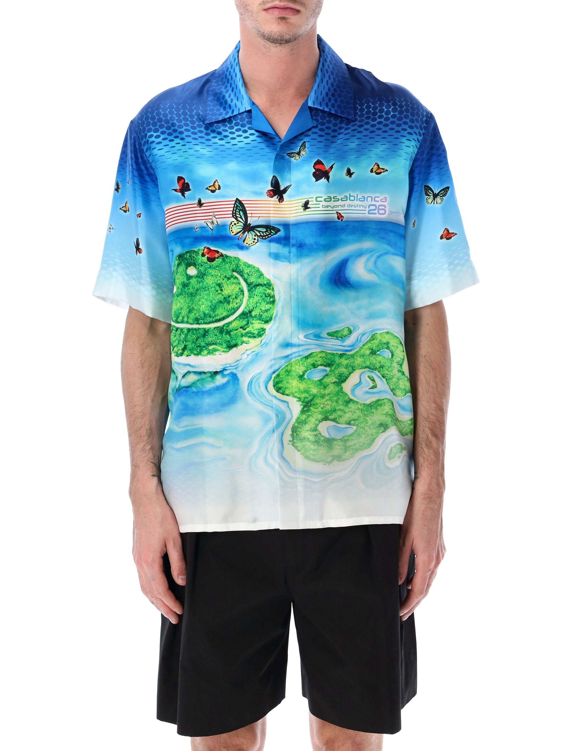 Casablanca Beyond Destiny Silk Shirt Twill Tshirt