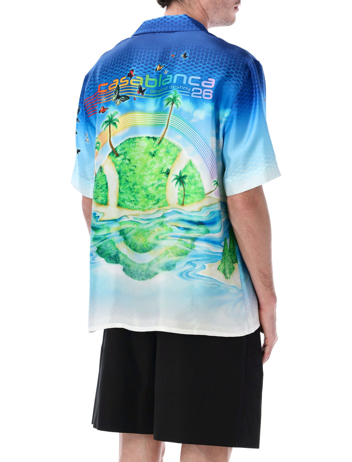 Casablanca Beyond Destiny Silk Shirt Twill Tshirt