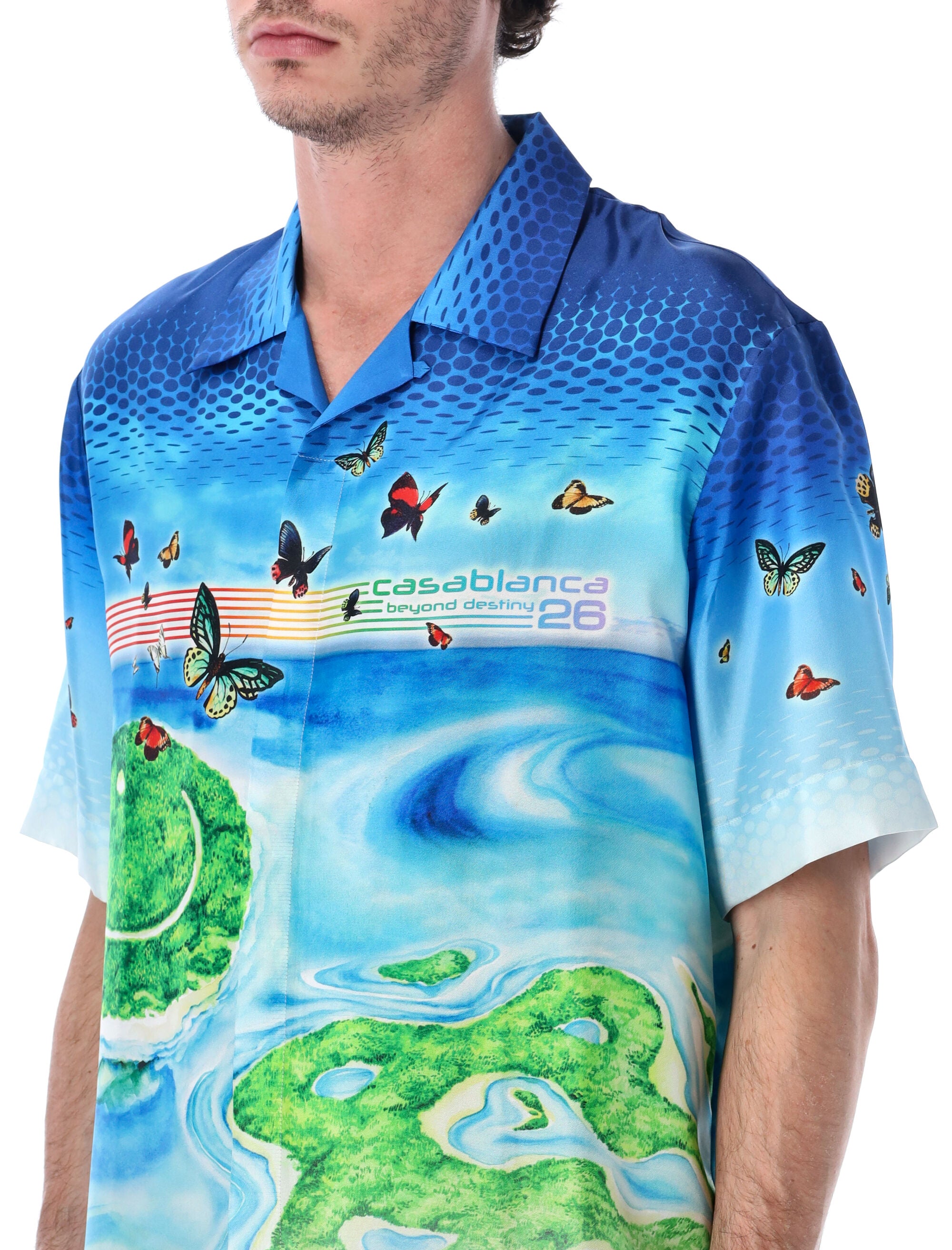 Casablanca Beyond Destiny Silk Shirt Twill Tshirt