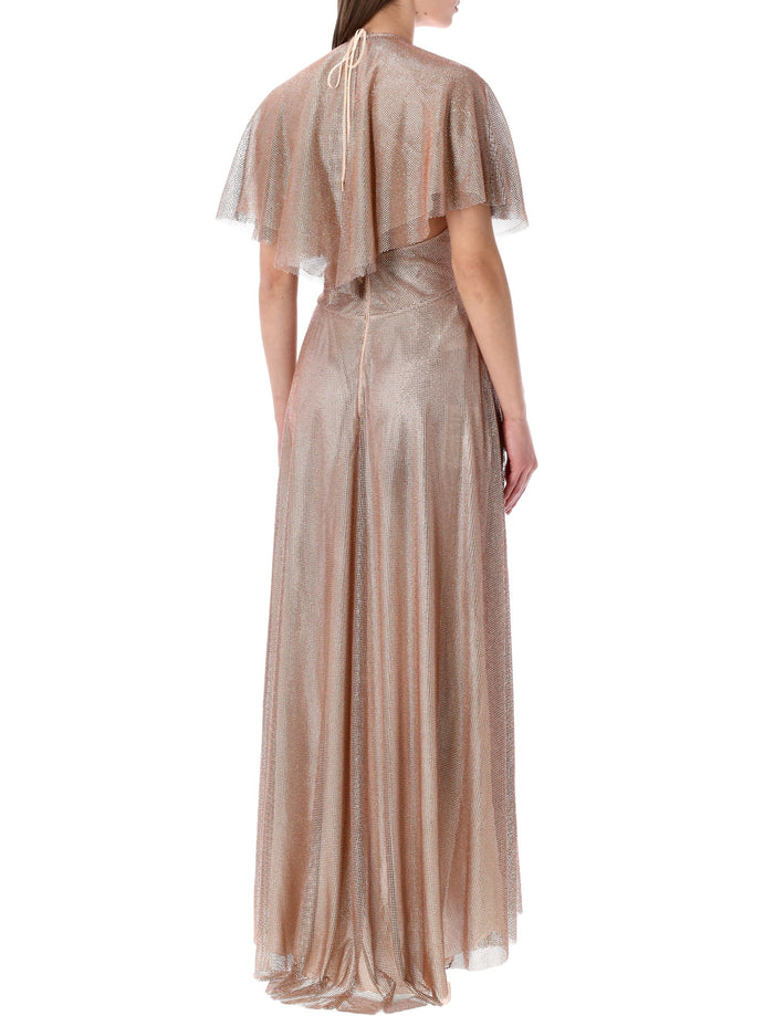 Alberta Ferretti evening dress with micro sequins Pink Polyester
