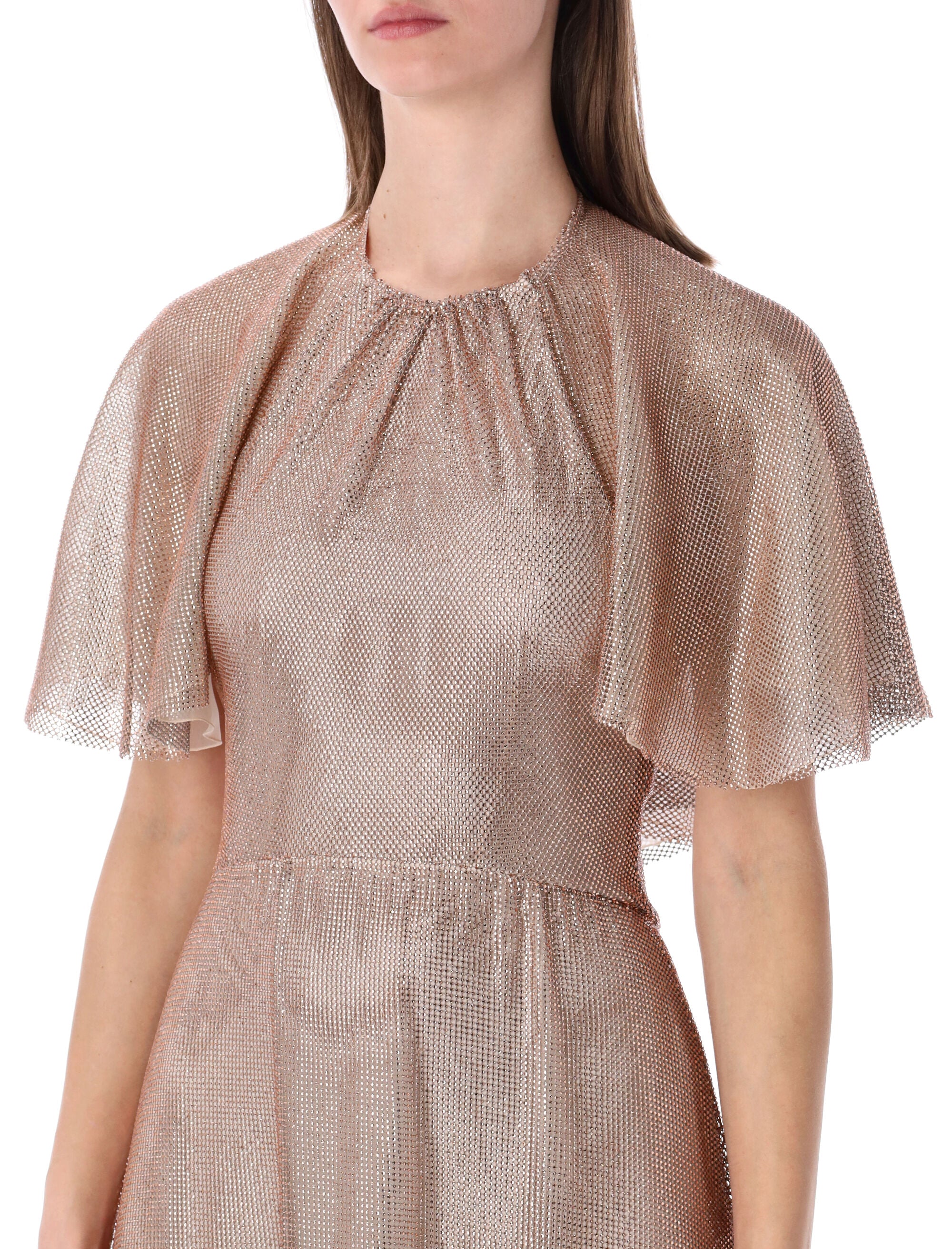 Alberta Ferretti evening dress with micro sequins Pink Polyester