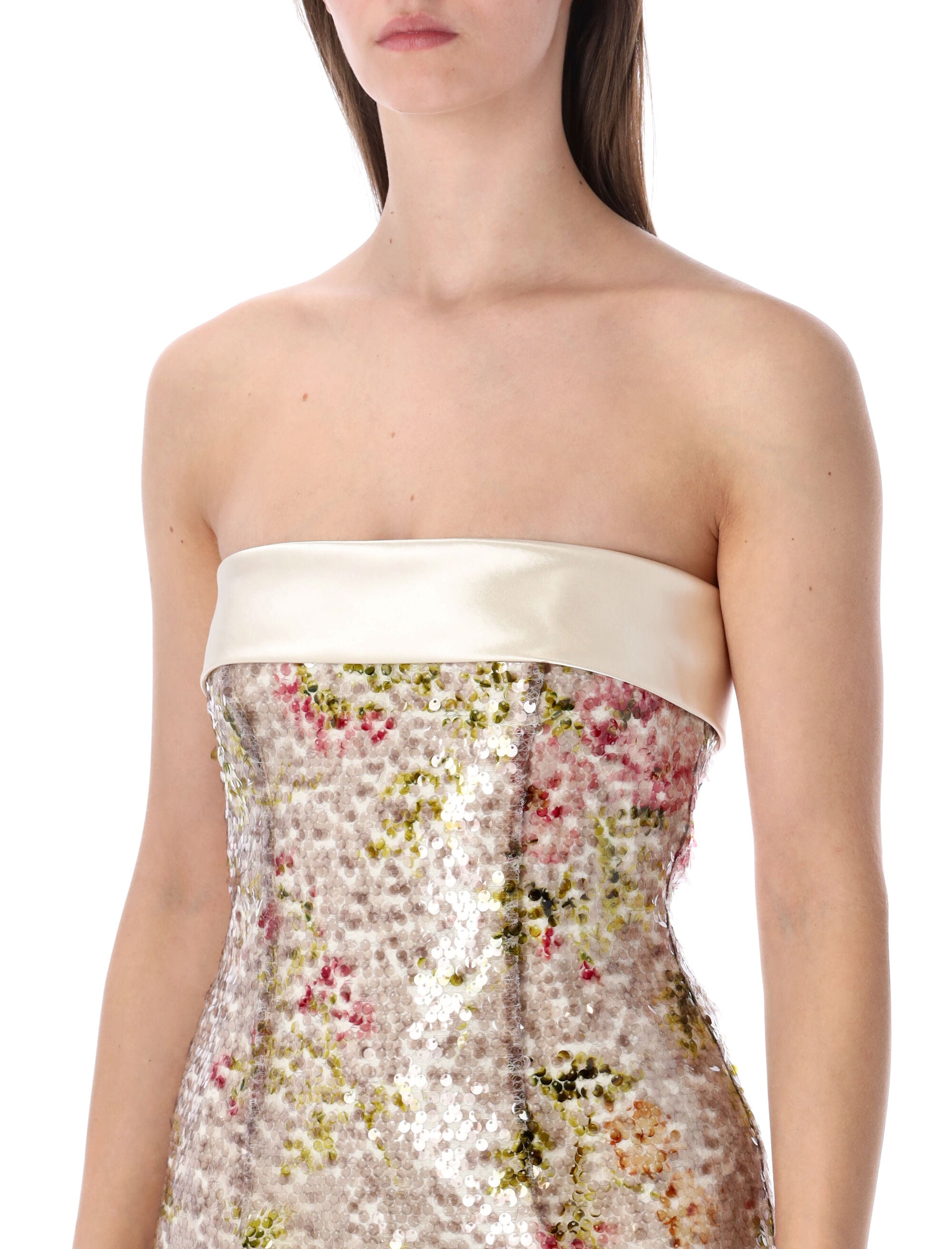 Alberta Ferretti floral sequin mini dress Patternd Polyester