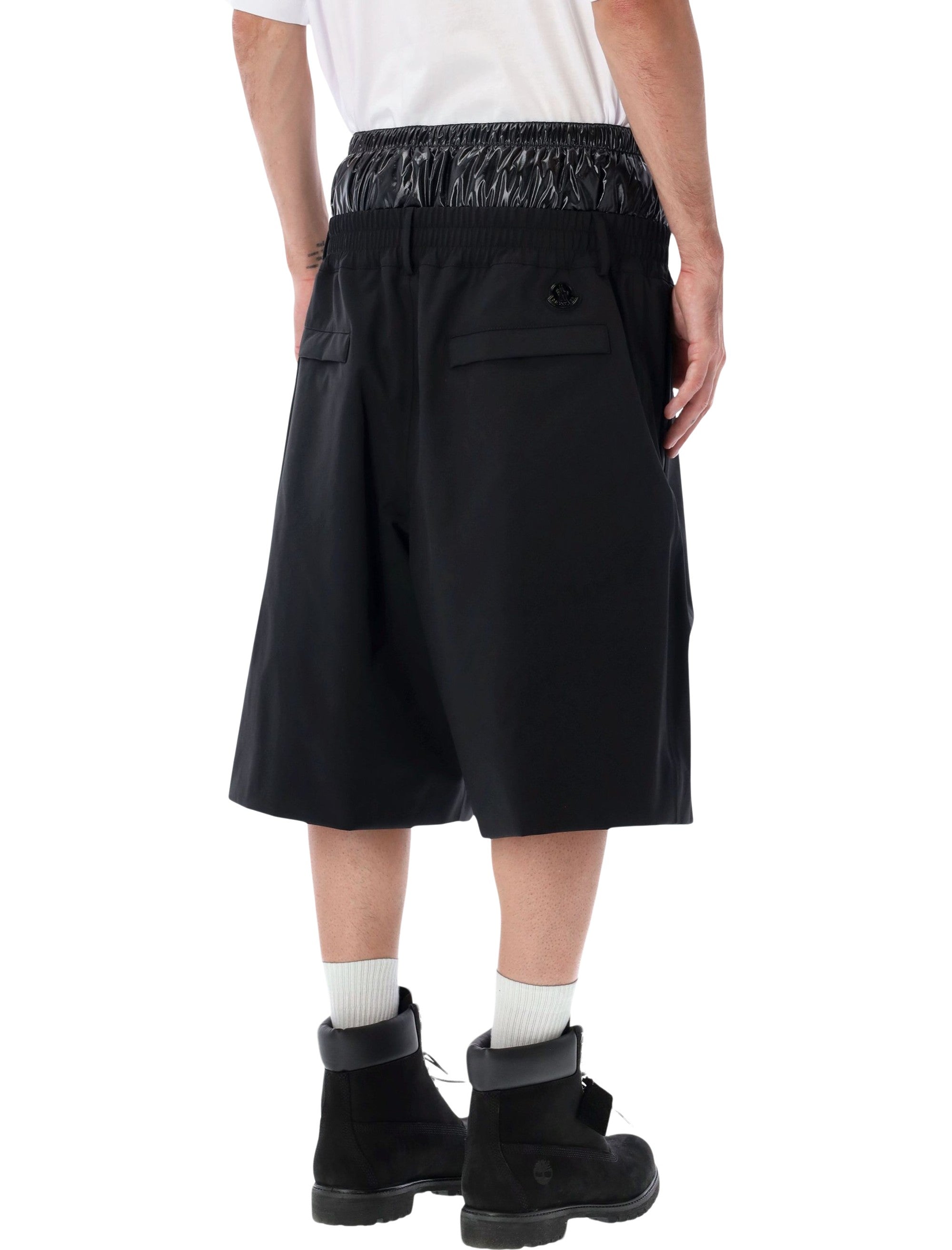 Moncler x A$AP Rocky logo print technical shorts Black Polyamide
