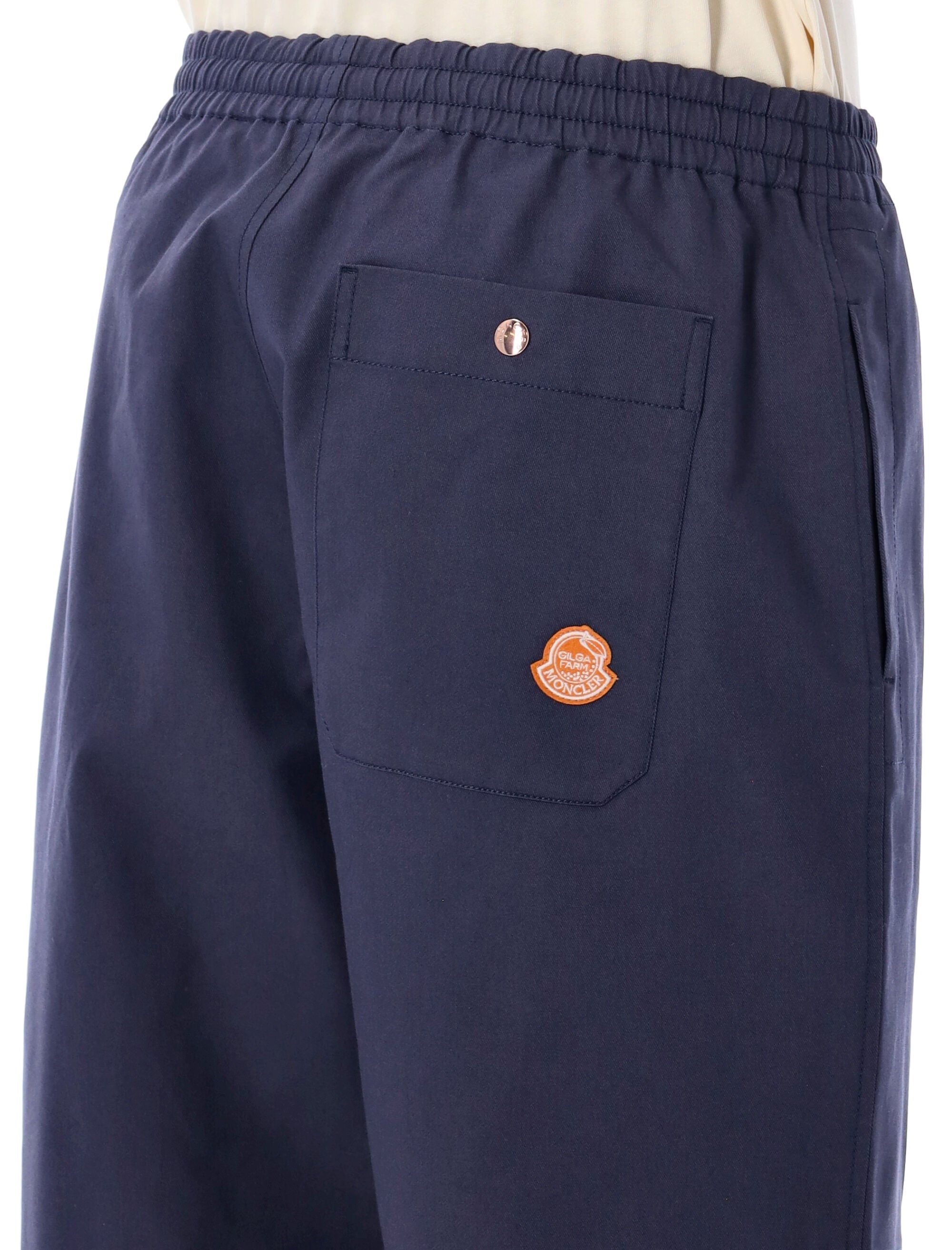 Cotton gabardine trousers Navy Blue Pant