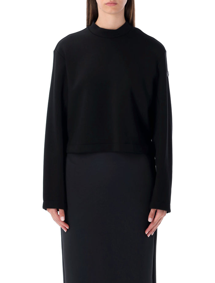 Moncler x Edward Enninful Neoprene Crew Neck Sweatshirt Black Viscose