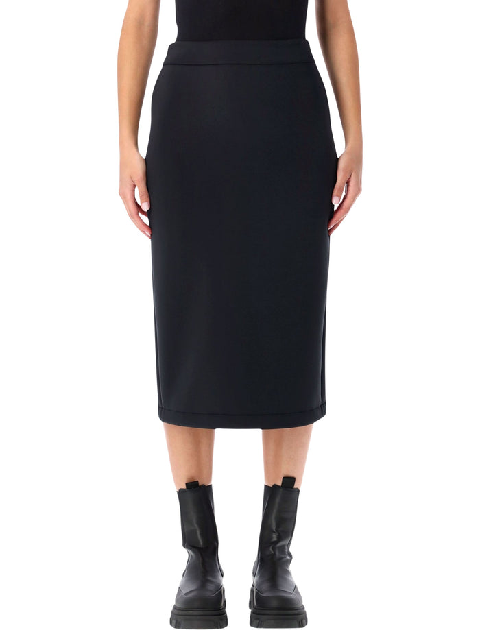 Moncler x Edward Enninful Slim Neoprene Skirt Black Polyester