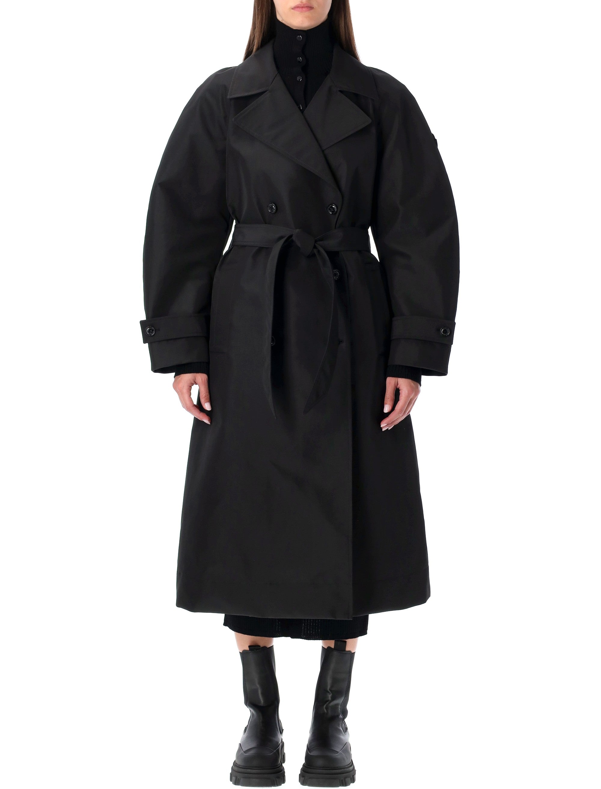 Moncler x Edward Enninful Zake Technical Trench Coat Black Polyester