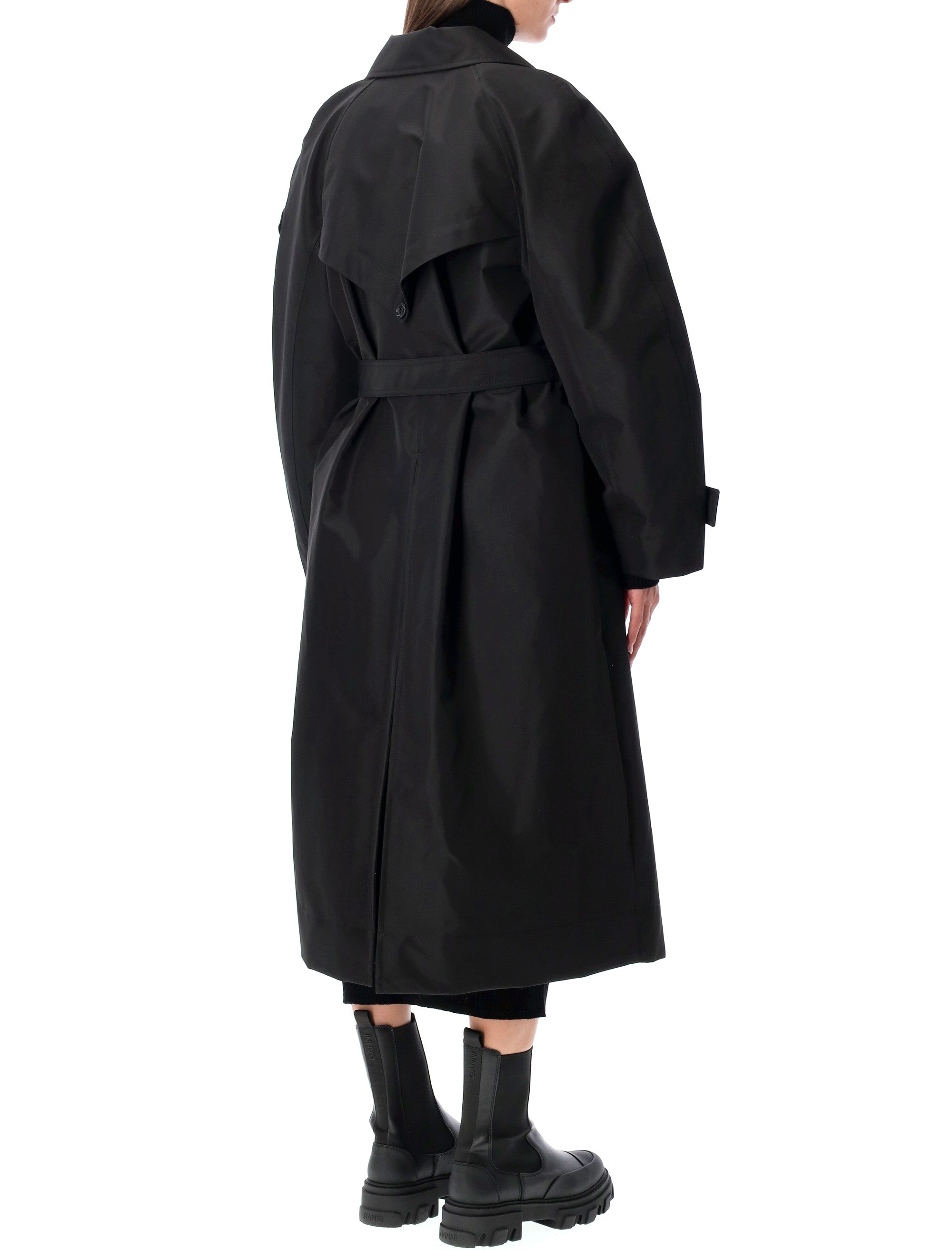 Moncler x Edward Enninful Zake Technical Trench Coat Black Polyester