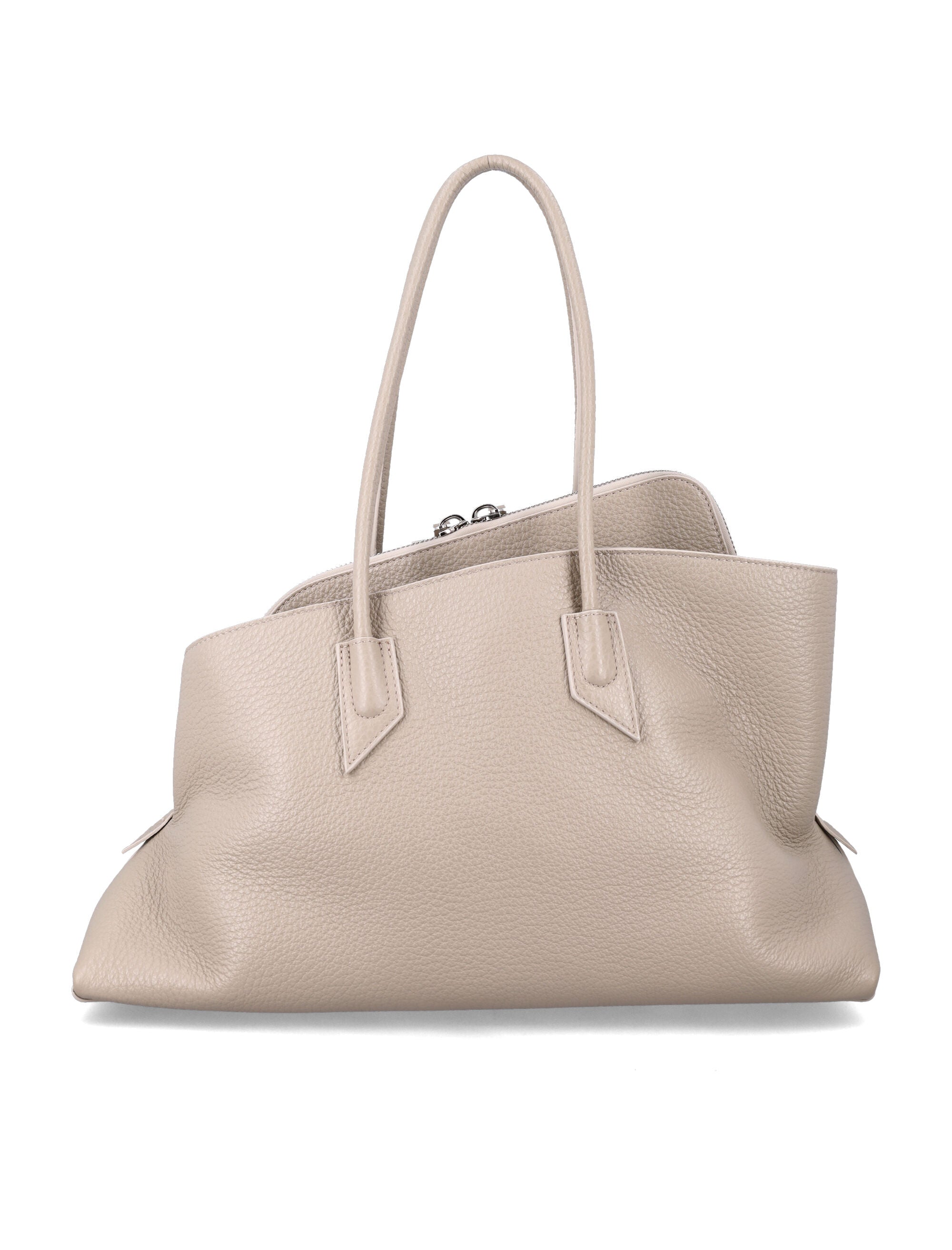 The Attico La Passeggiata Medium Grainy Leather Tote Sand Calf Bos Taurus Lining Shoulder Bag