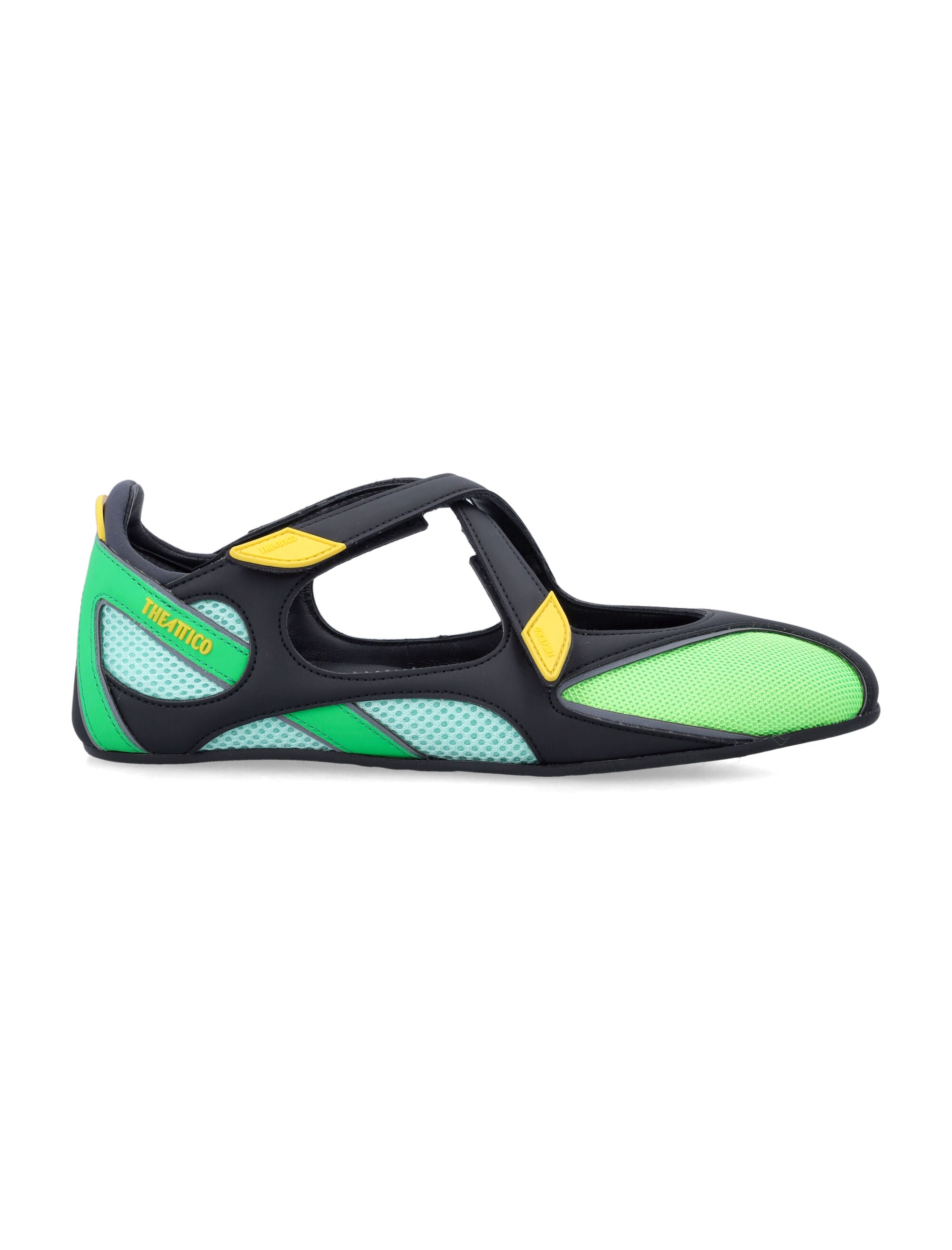 The Attico Floor 1 Mesh Ballerina Green Multi Polyurethane Flat Shoes