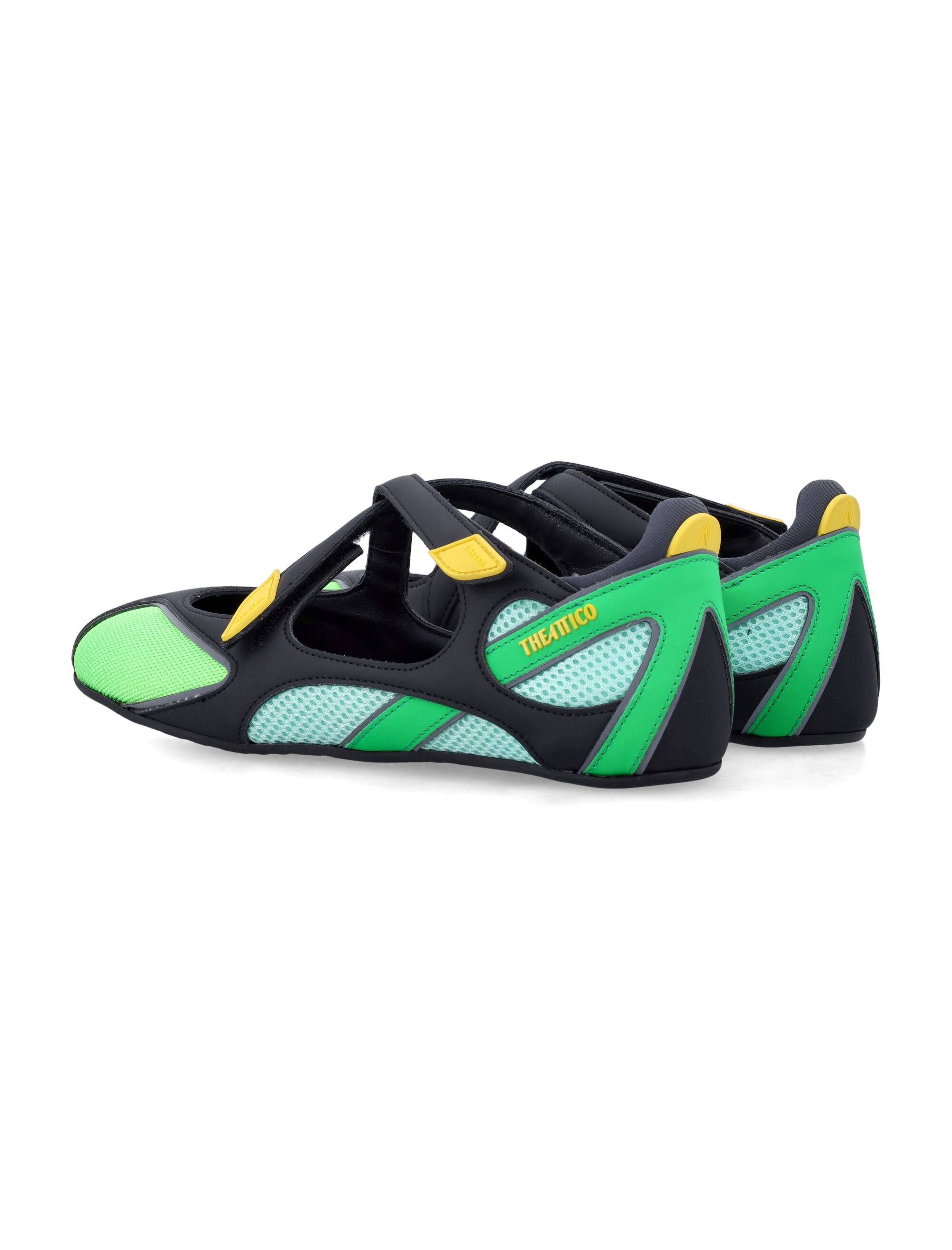 The Attico Floor 1 Mesh Ballerina Green Multi Polyurethane Flat Shoes