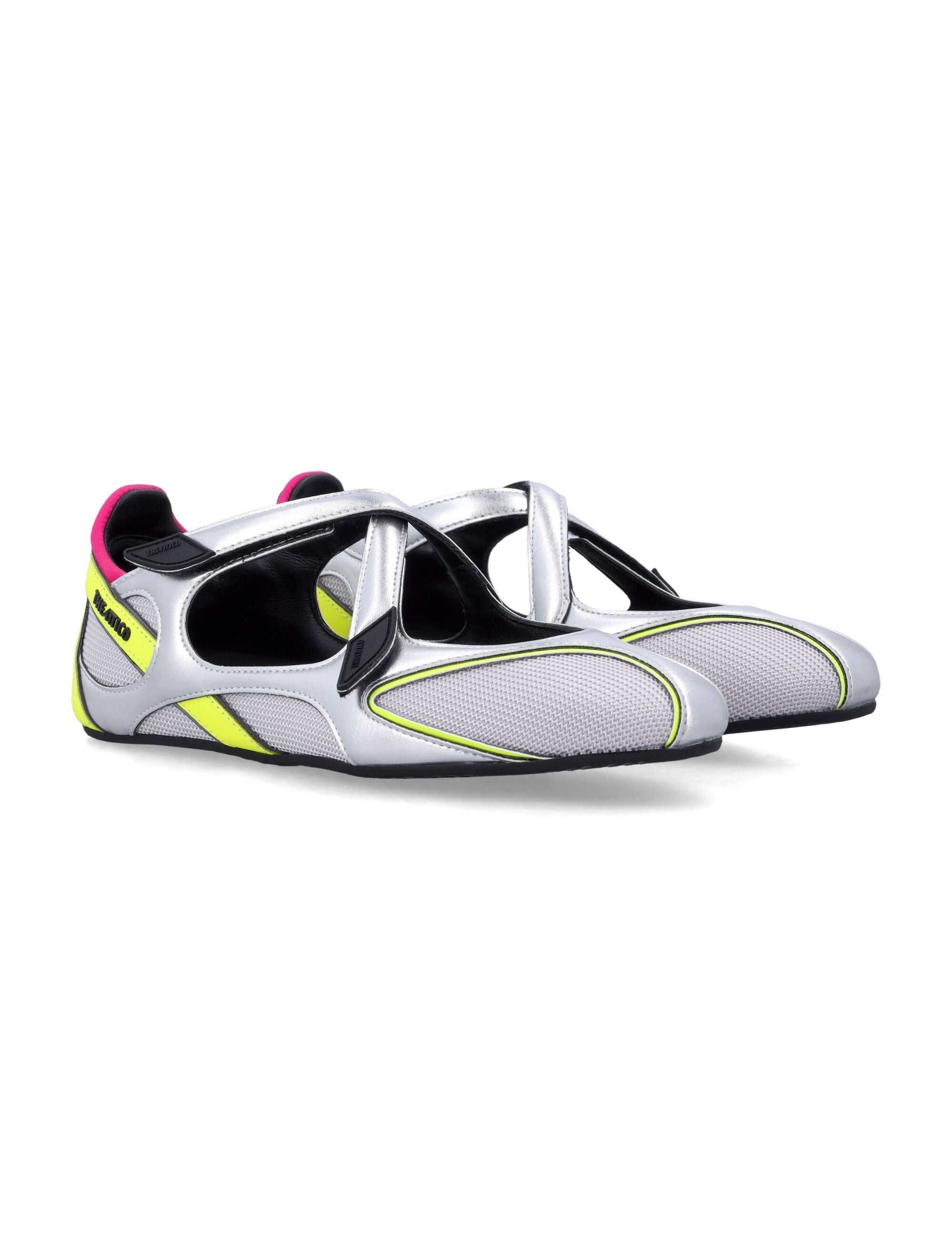 The Attico Floor 1 Mesh Ballerina Holograpich Polyurethane Flat Shoes