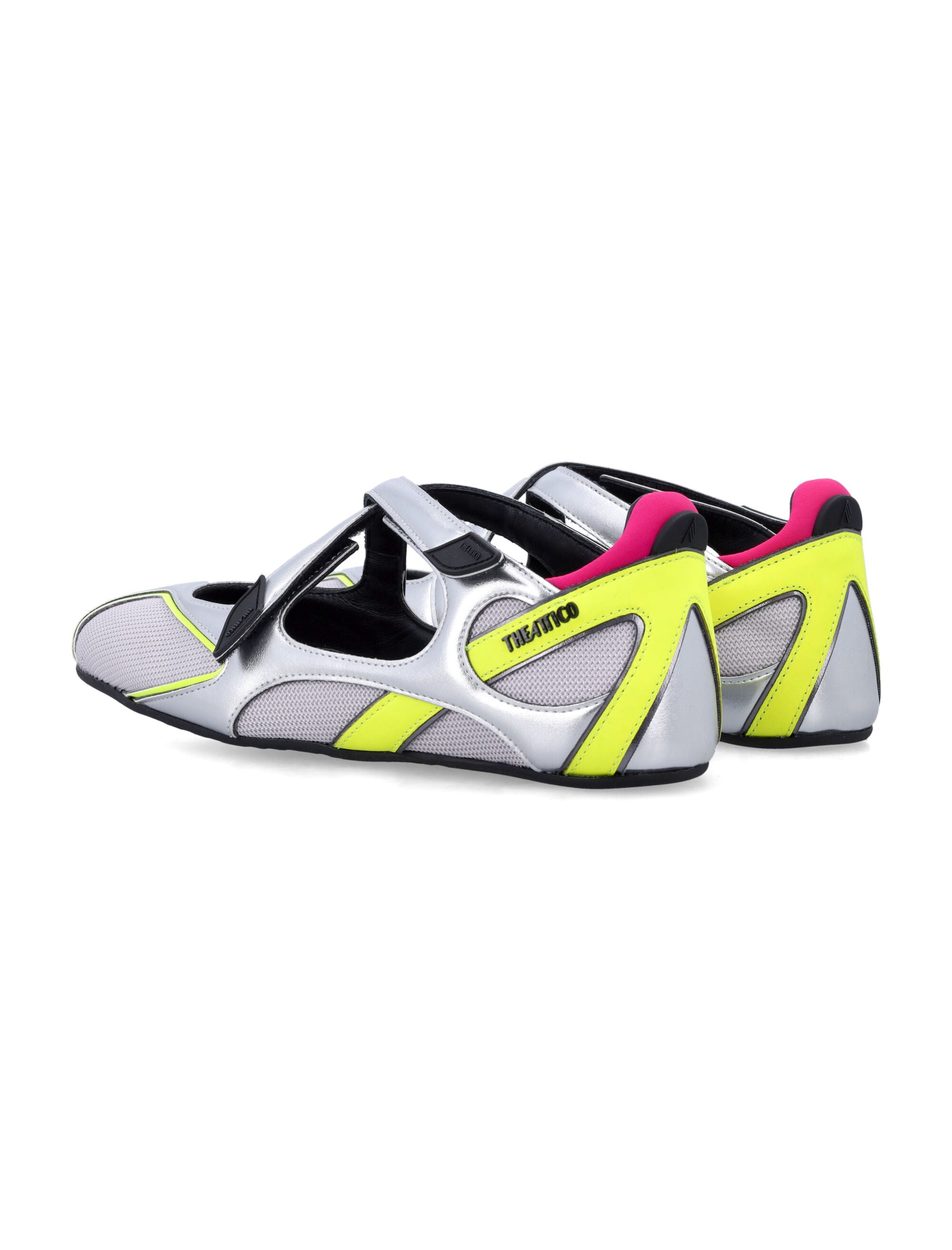 The Attico Floor 1 Mesh Ballerina Holograpich Polyurethane Flat Shoes