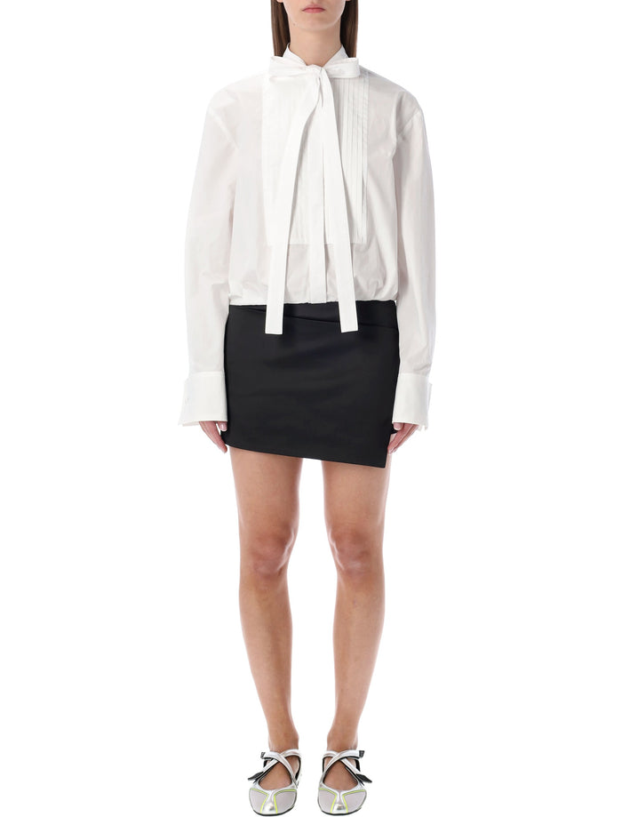 The Attico black and white mini dress Cotton
