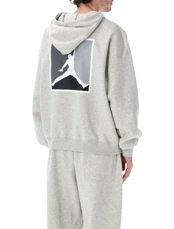 Nike Jordan Brooklyn fleece hoodie Grey Heather Cotton Sweatshirt