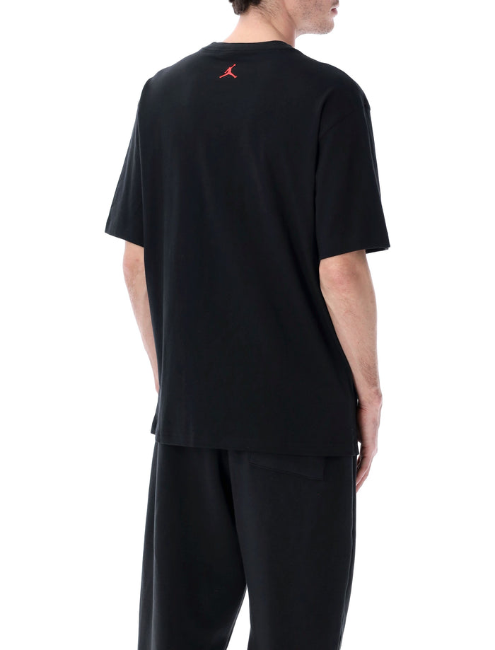 Nike Jordan Brooklyn graphic Tee Black Cotton T-shirt