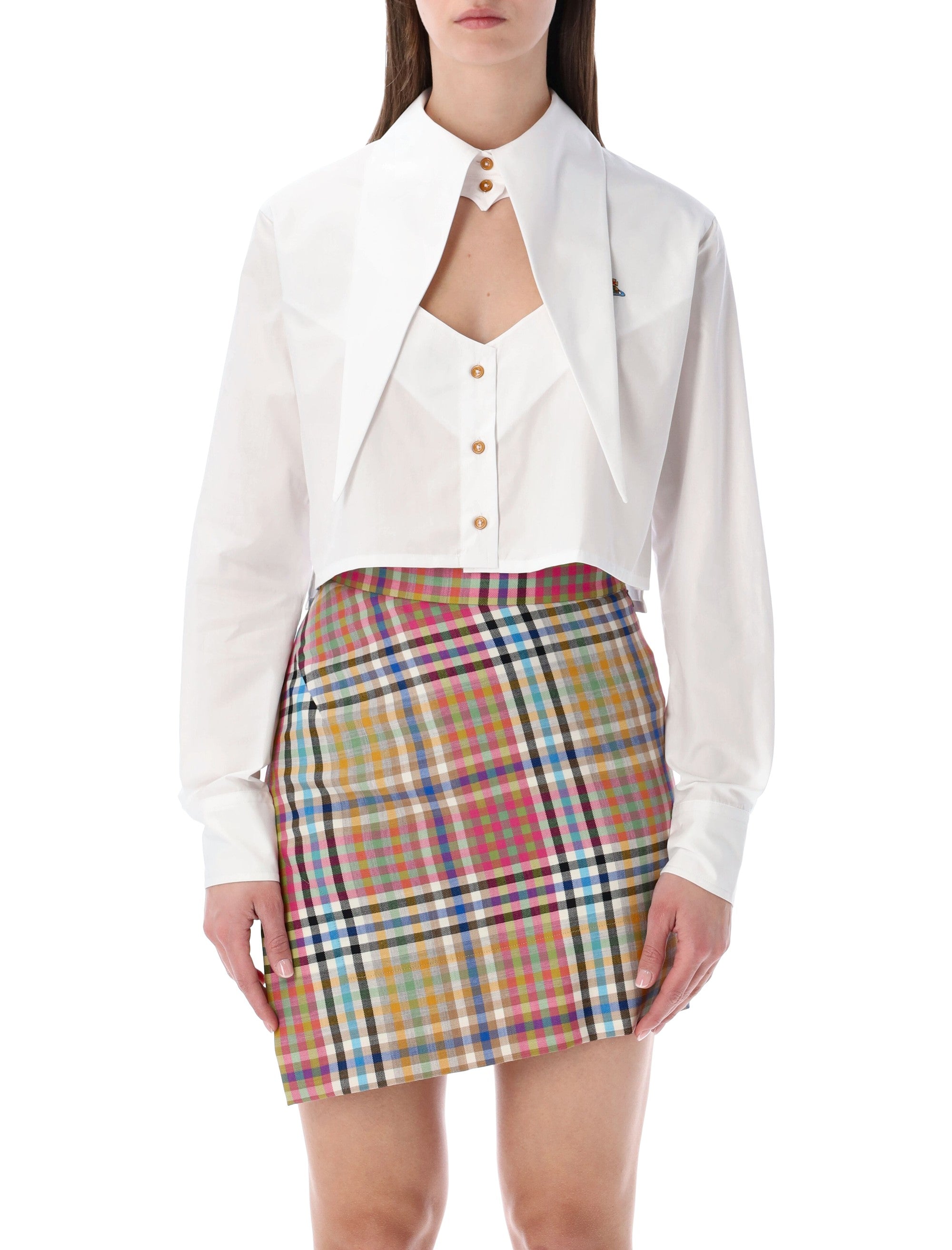 Vivienne Westwood Cut-Off Heart cotton shirt White