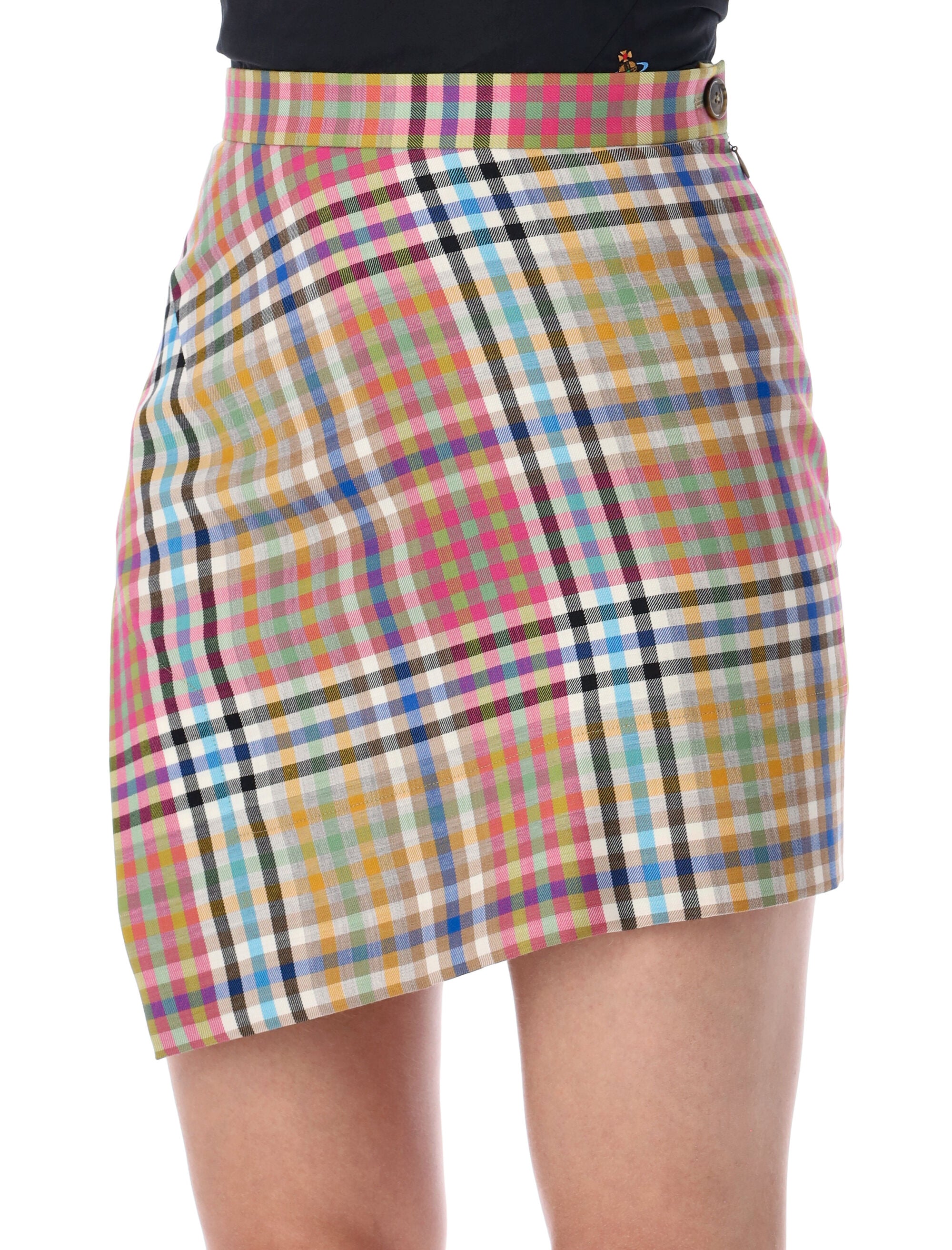 Vivienne Westwood mini Infinity skirt Multicolor Wool Lining
