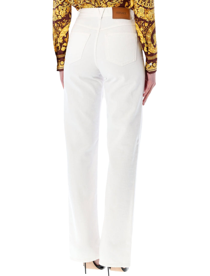 Versace Medusa 95 jeans White Cotton