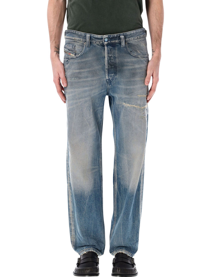Diesel D-Max Regular Tapered Jeans Light Blue Cotton