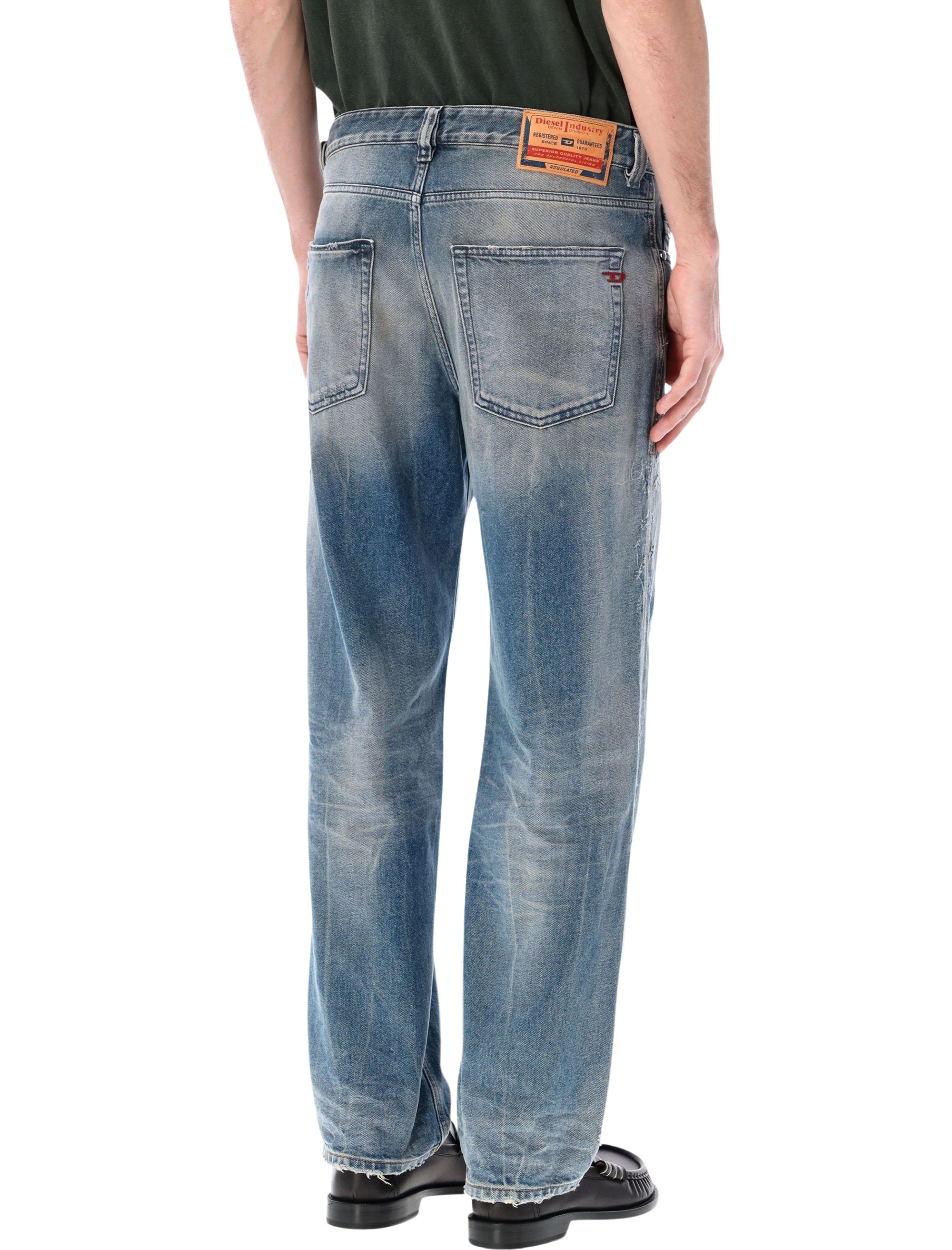 Diesel D-Max Regular Tapered Jeans Light Blue Cotton