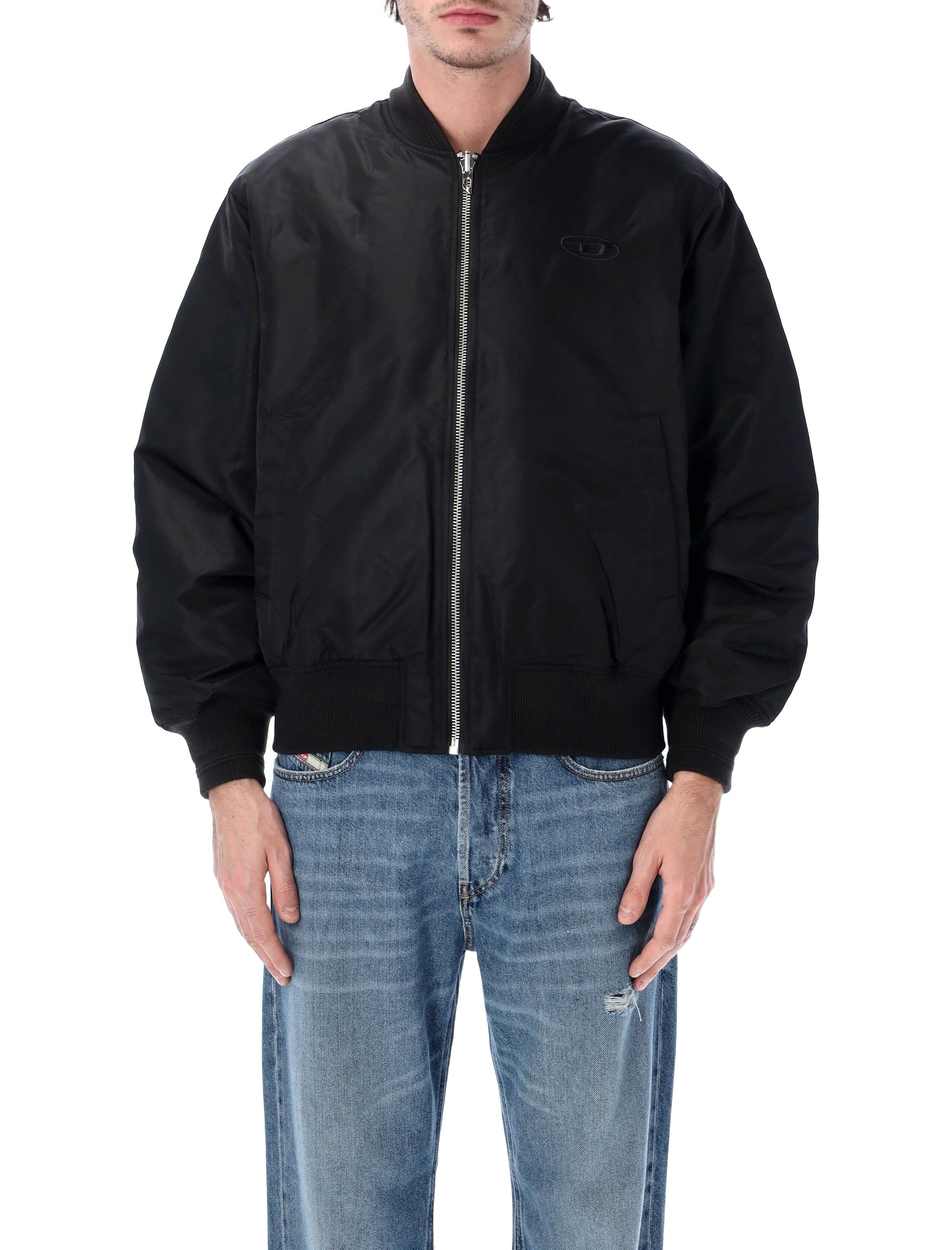 Diesel W-Type-D1 reversible padded bomber Black Polyamide Jacket