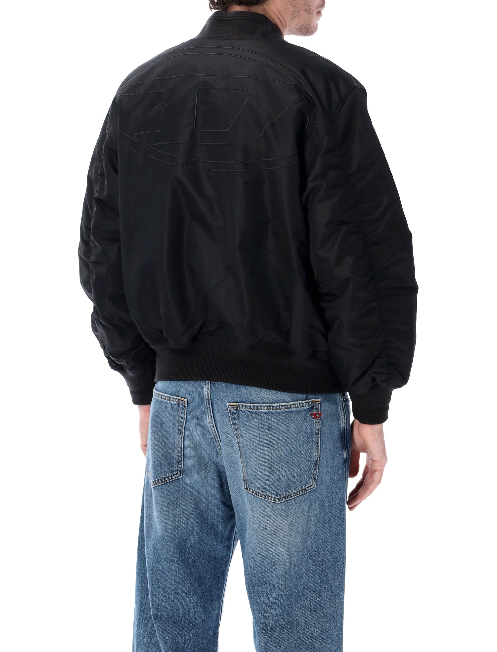 Diesel W-Type-D1 reversible padded bomber Black Polyamide Jacket