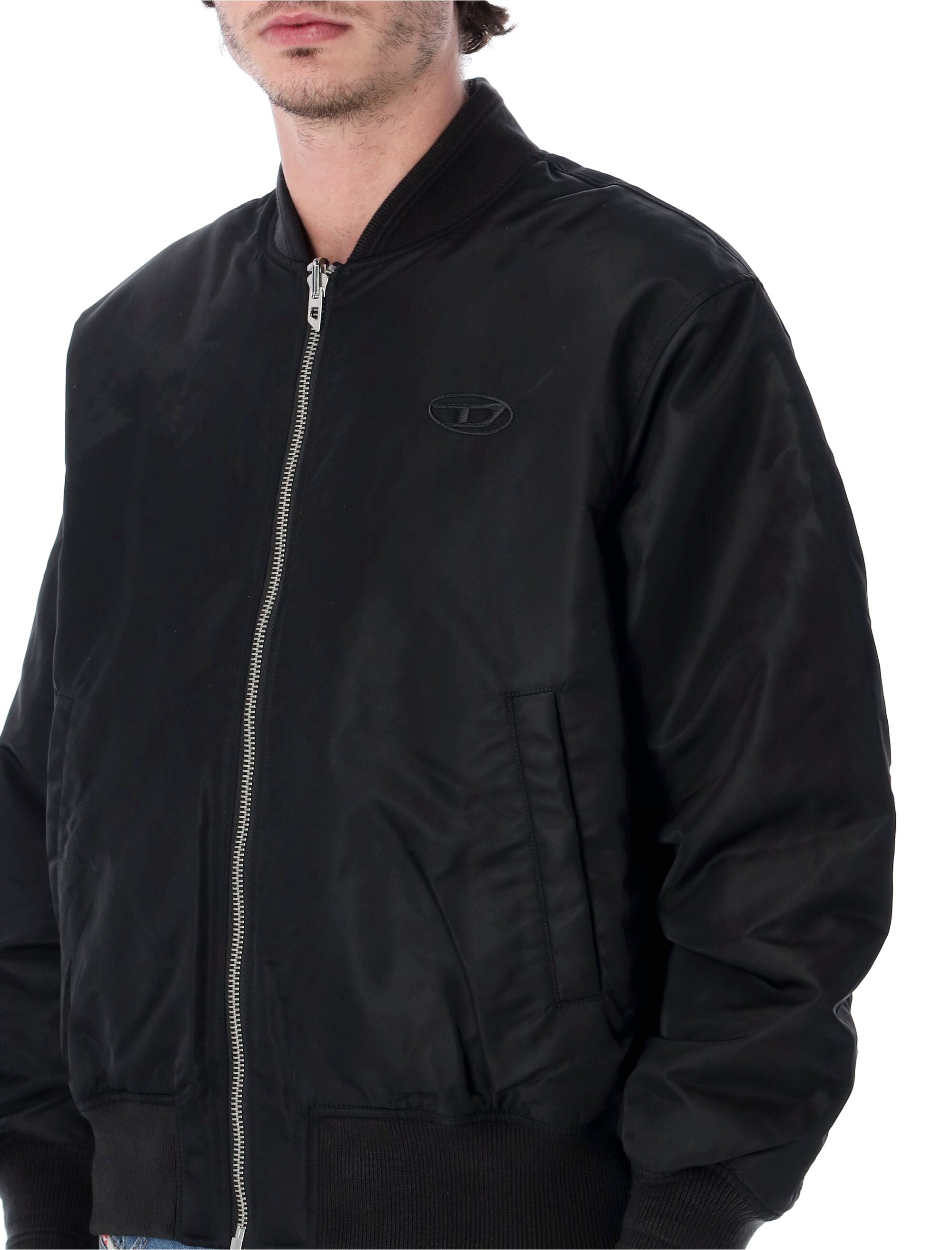 Diesel W-Type-D1 reversible padded bomber Black Polyamide Jacket
