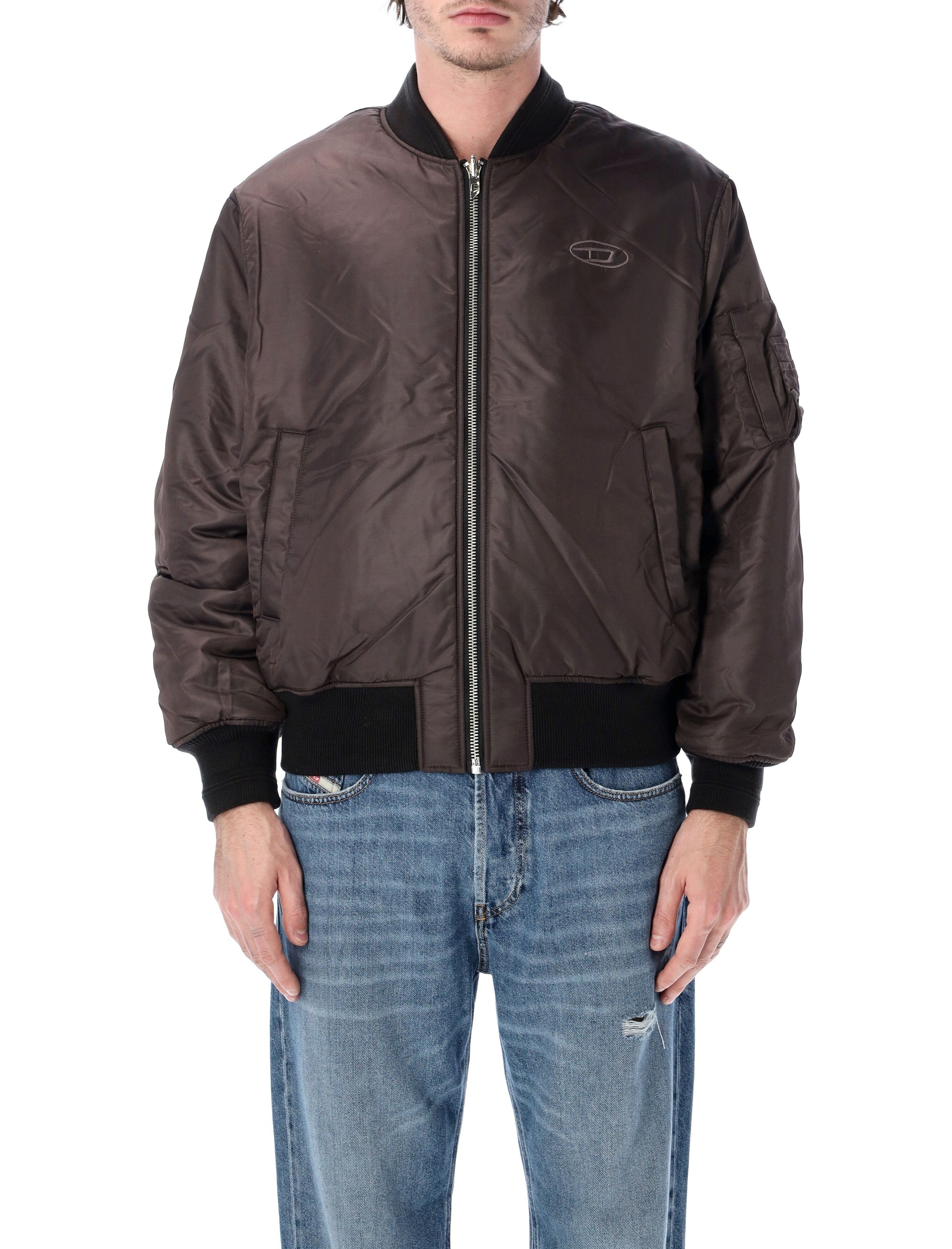 Diesel W-Type-D1 reversible padded bomber Black Polyamide Jacket