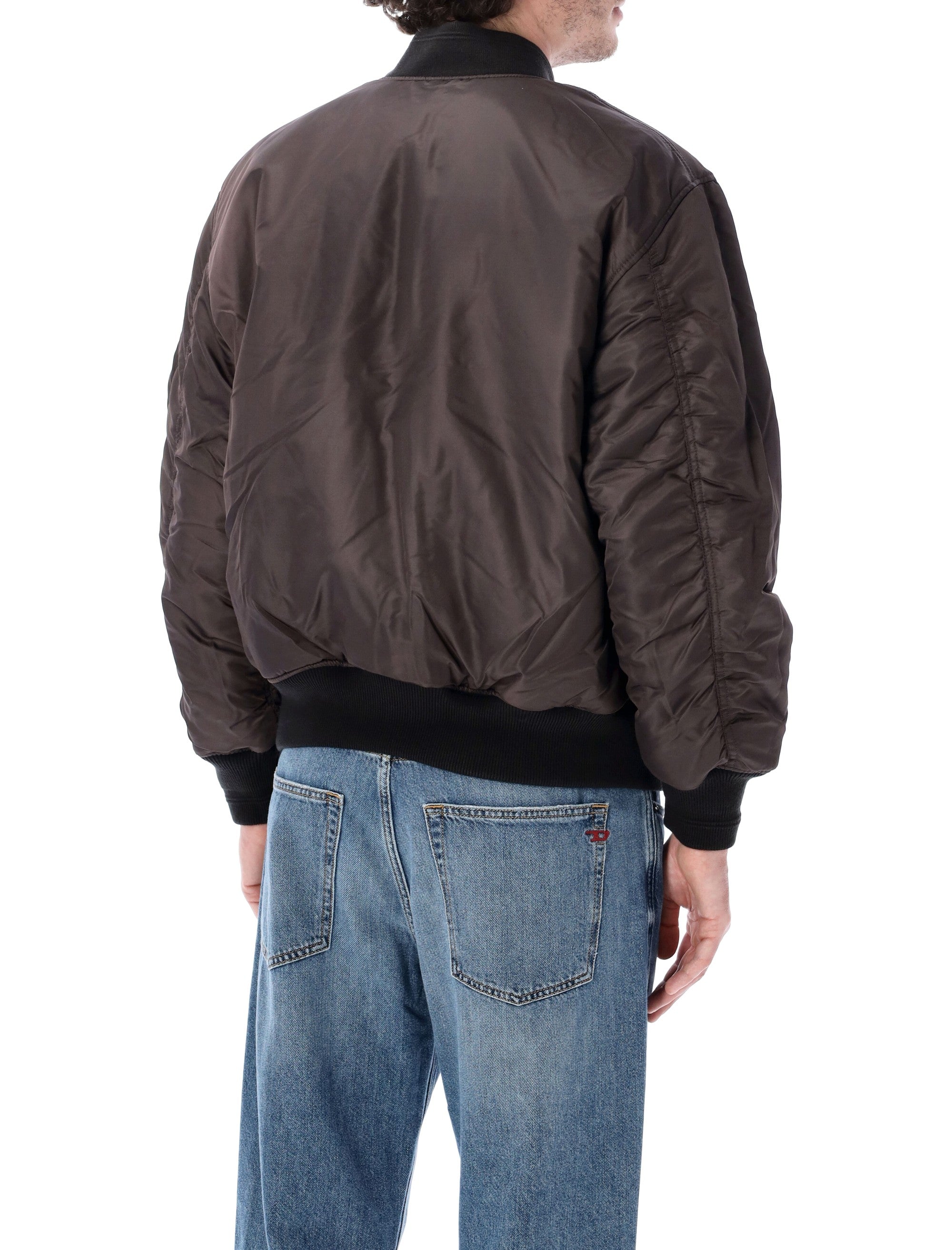 Diesel W-Type-D1 reversible padded bomber Black Polyamide Jacket