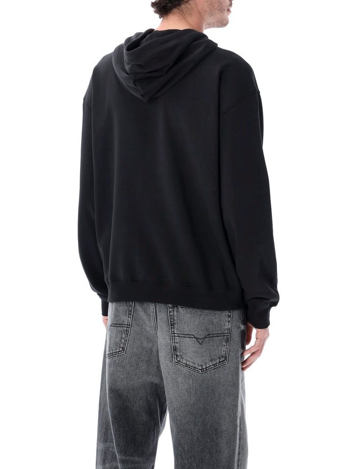Diesel S-Norm-Hood-Iod cotton hoodie Black Sweatshirt
