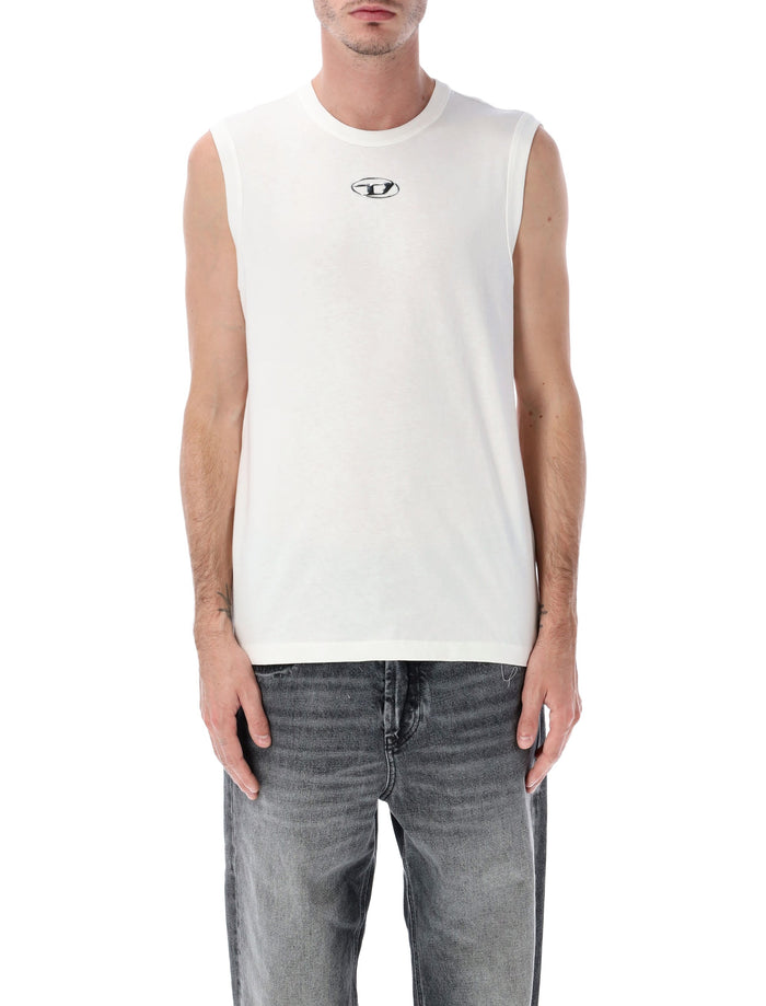 Diesel T-Bisco-OD cotton sleeveless t-shirt White