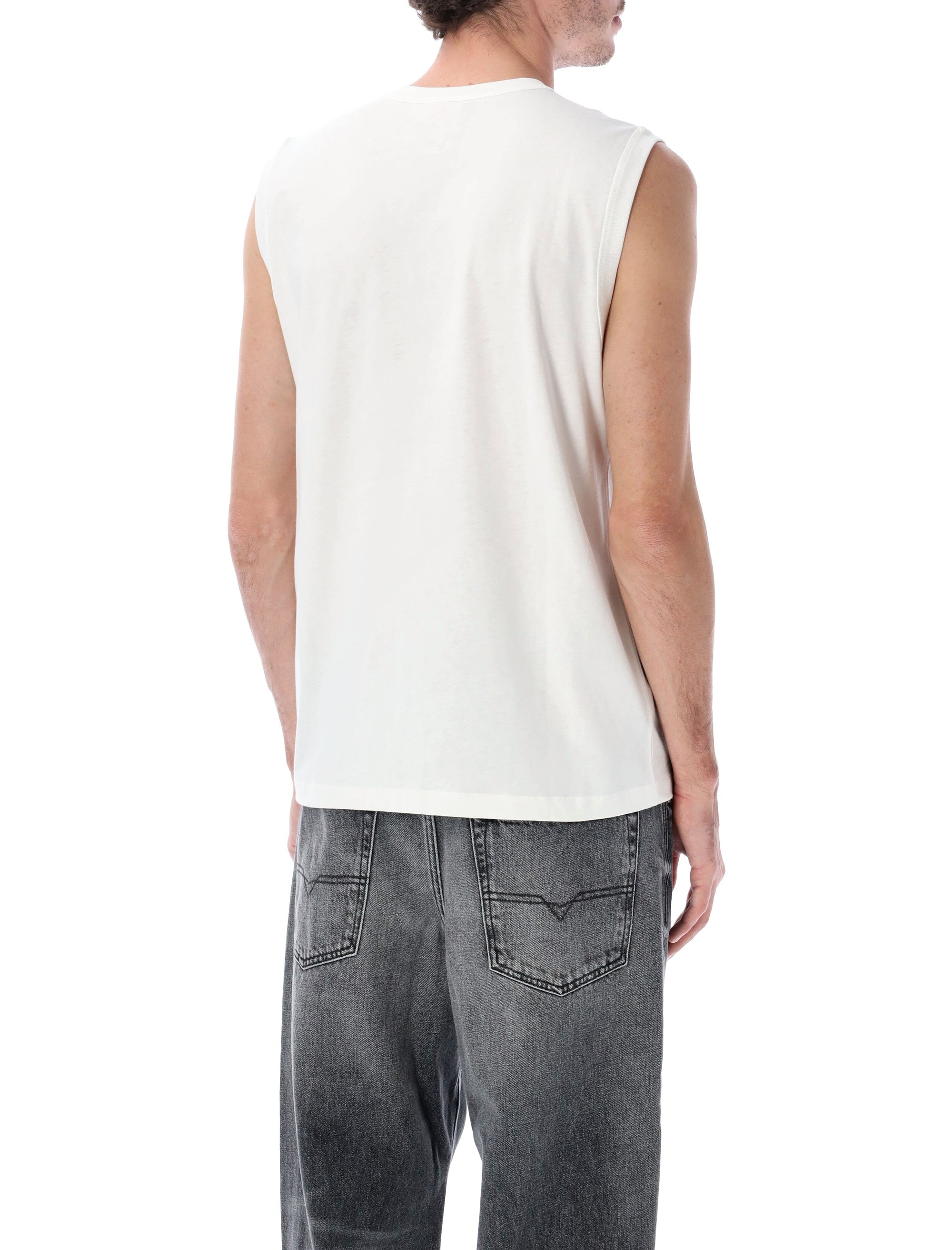 Diesel T-Bisco-OD cotton sleeveless t-shirt White
