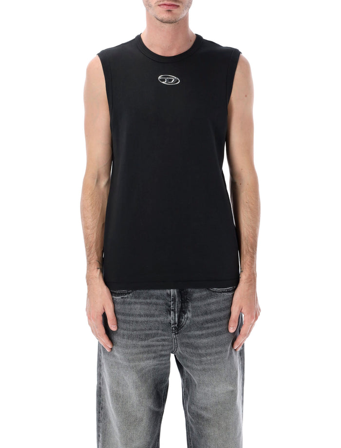 Diesel T-Bisco-OD cotton sleeveless t-shirt Black