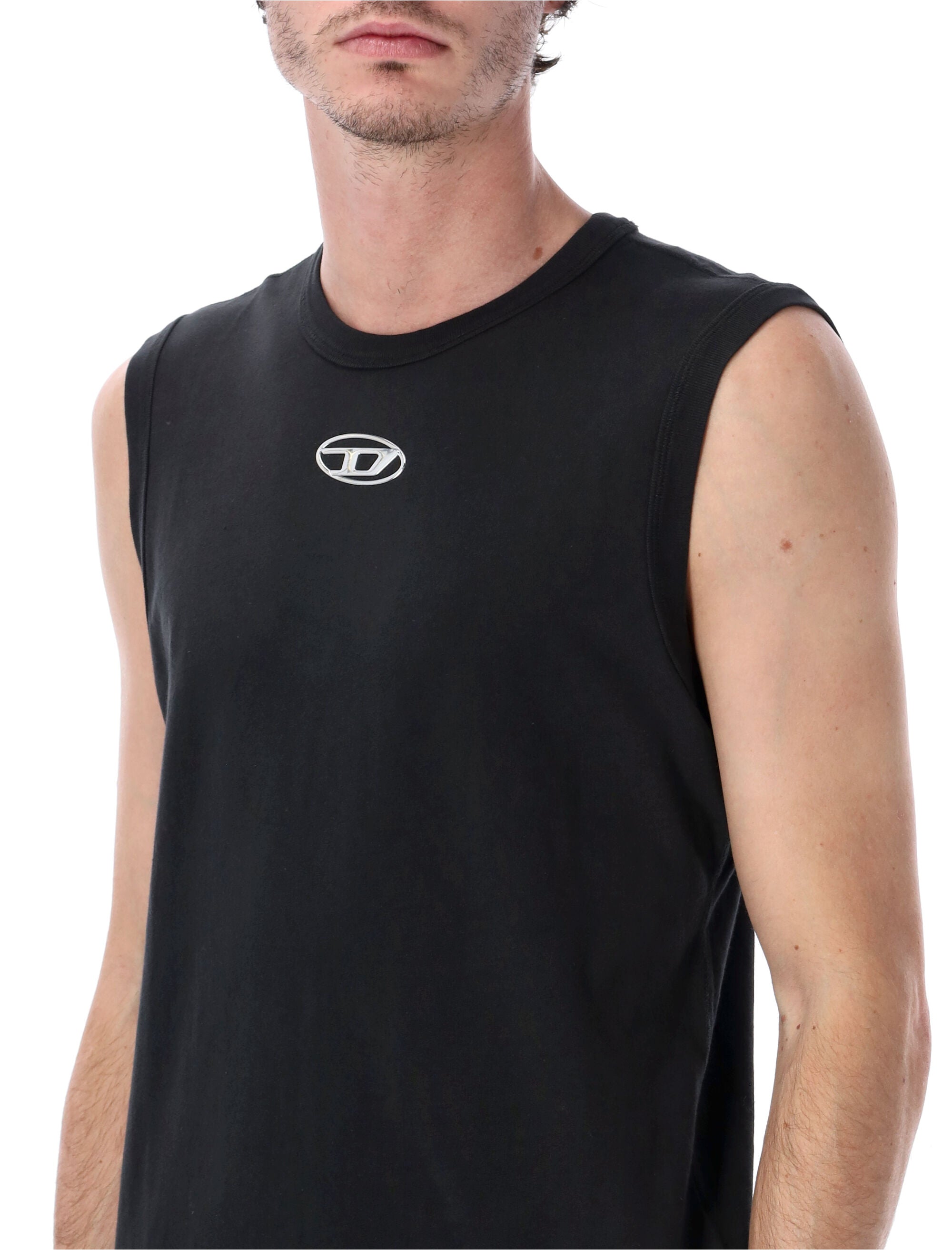 Diesel T-Bisco-OD cotton sleeveless t-shirt Black