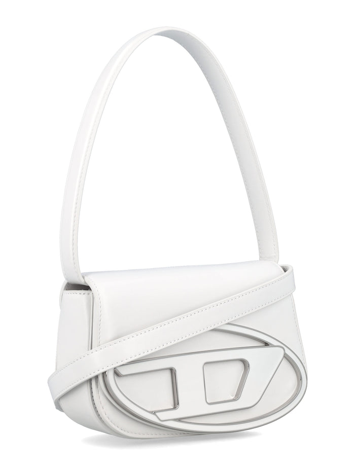 Diesel 1DR Leather Shoulder Bag White Pmu