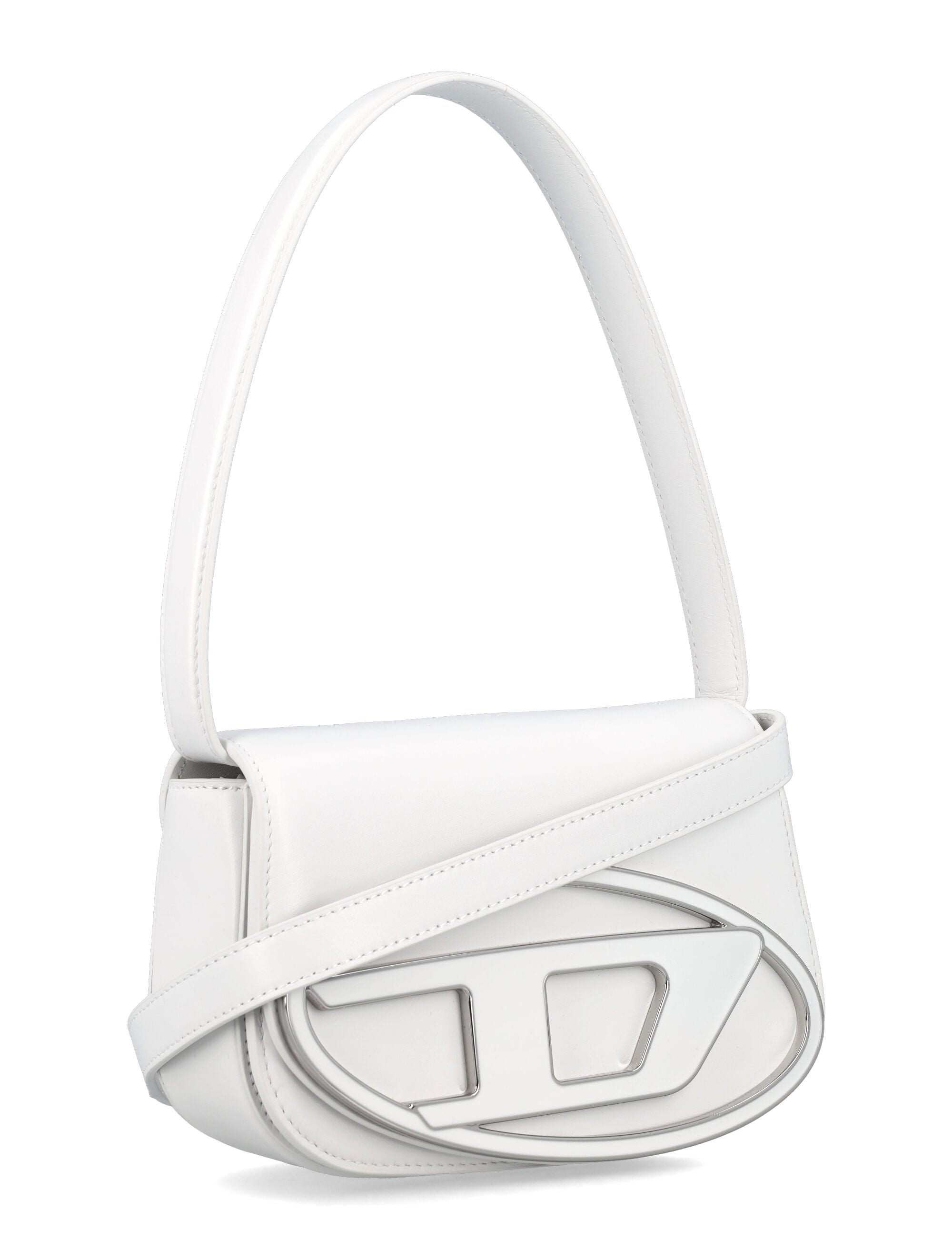 Diesel 1DR Leather Shoulder Bag White Pmu