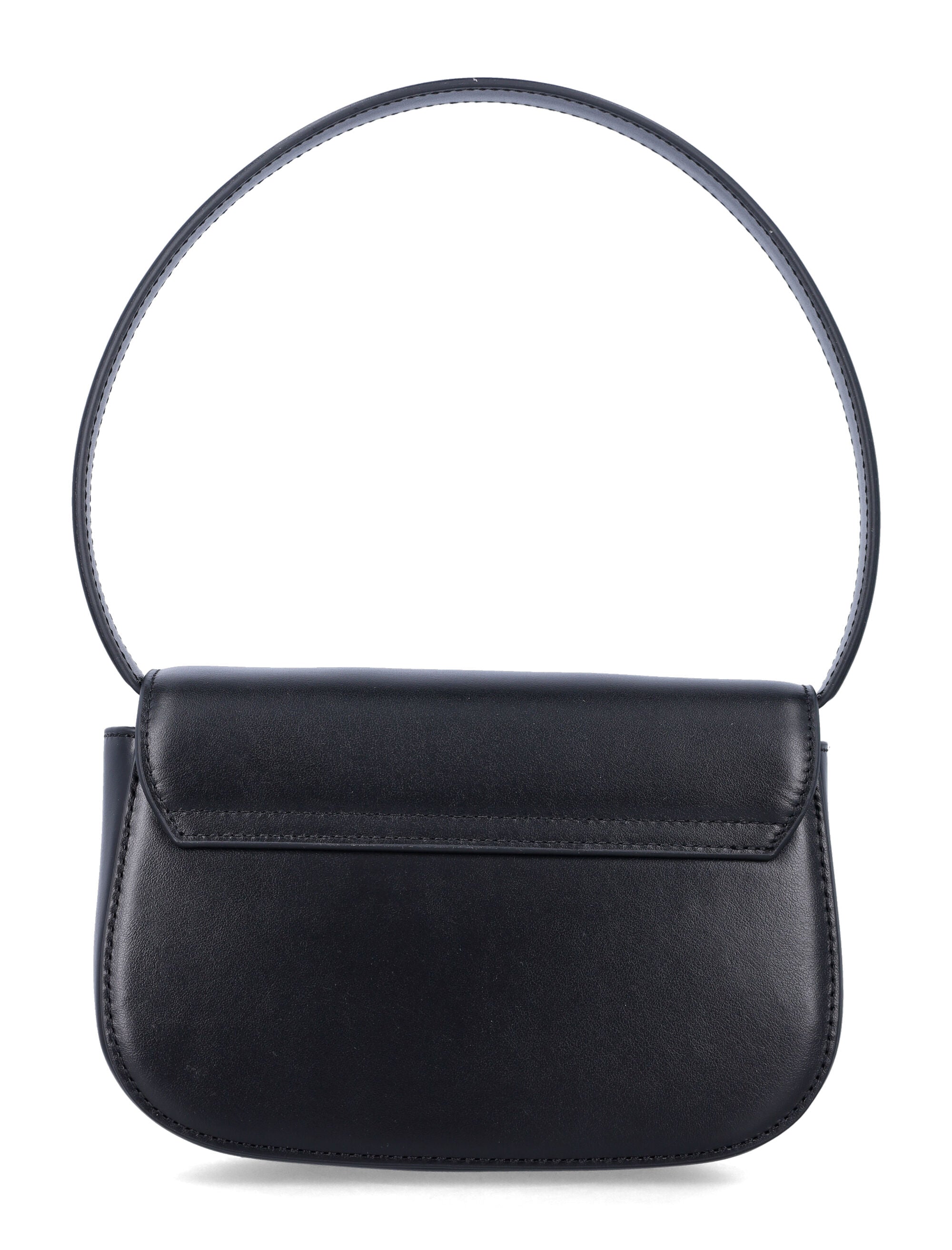 Diesel 1DR Leather Shoulder Bag Black Pmu