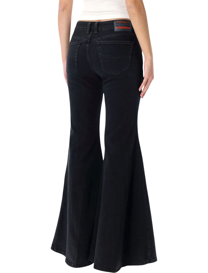 Diesel Flare jeans 1970 D-blees Black Cotton
