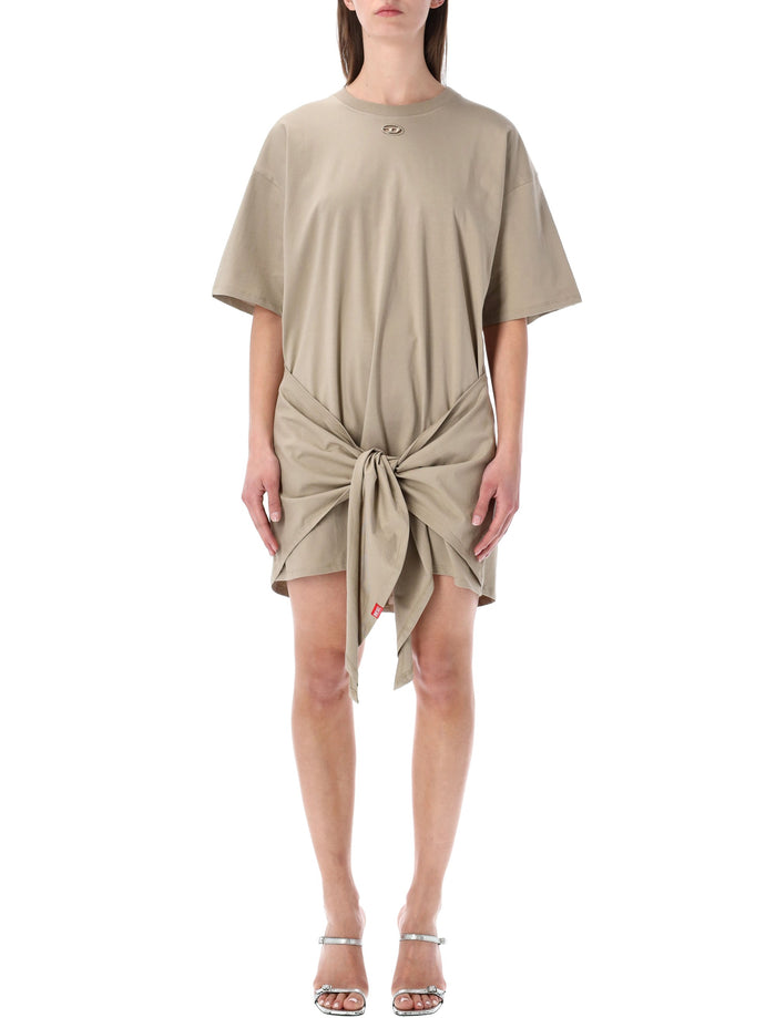 Diesel D-Eivor cotton t-shirt dress Beige