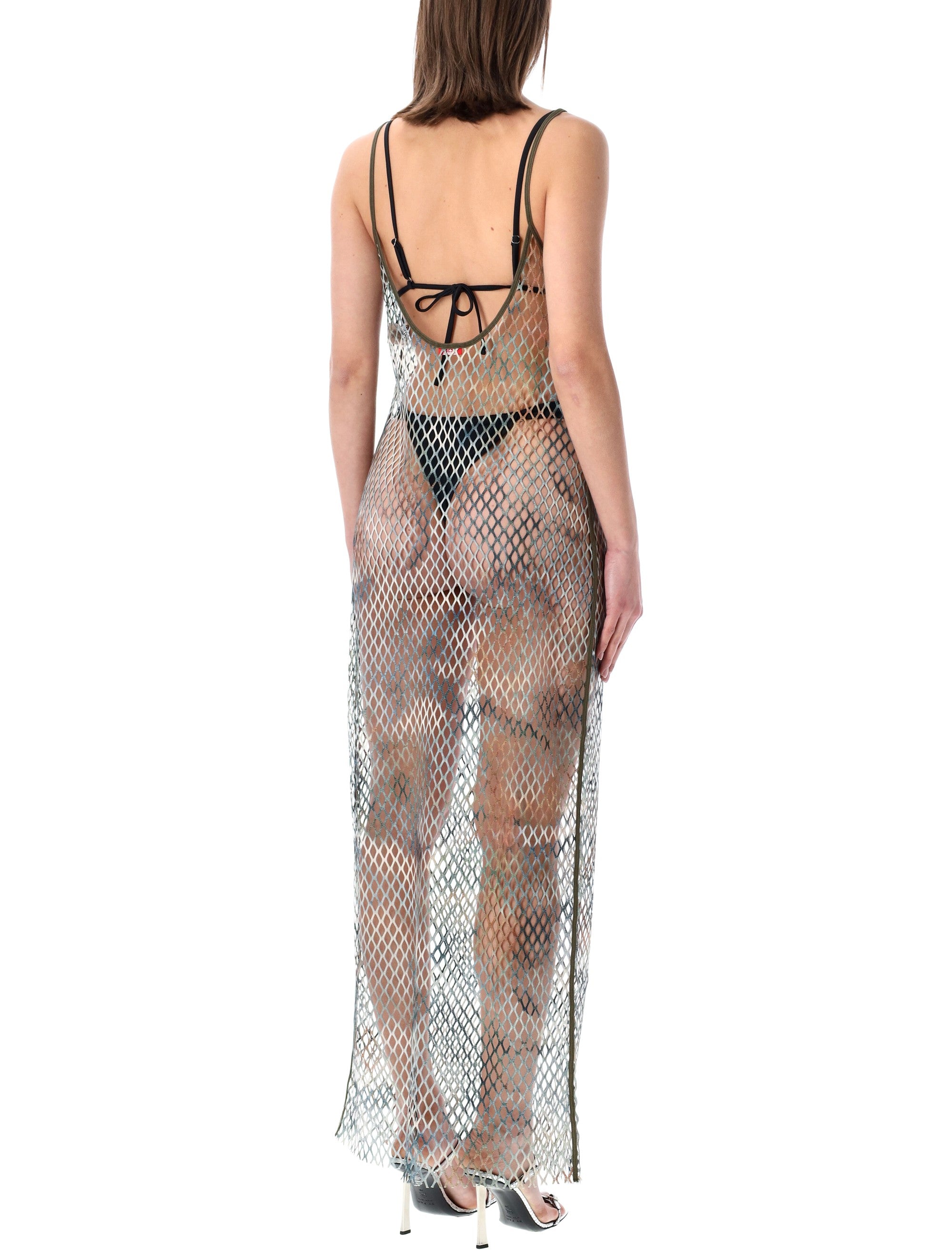 Diesel Gaya mesh beach long dress Multicolor Polyester