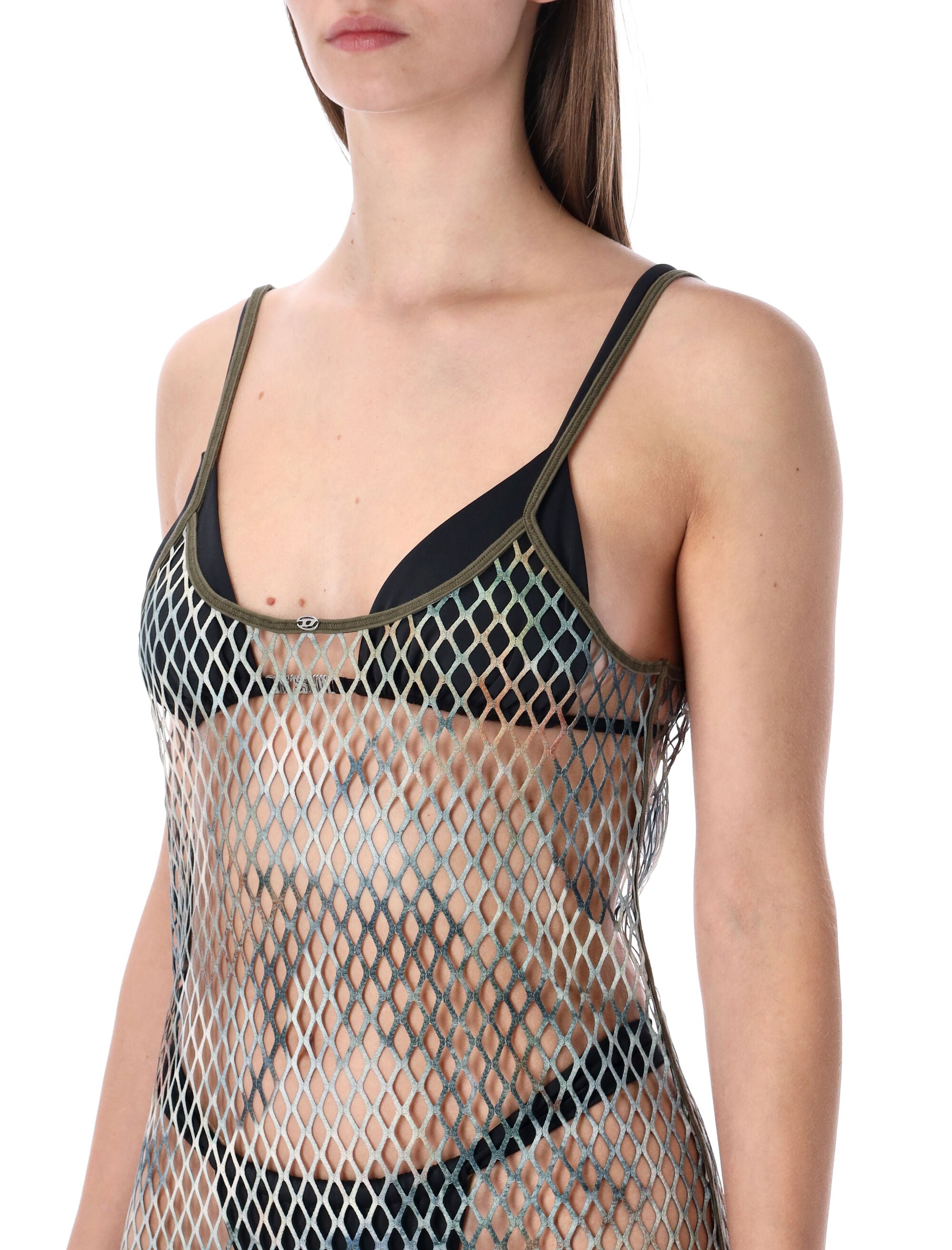 Diesel Gaya mesh beach long dress Multicolor Polyester