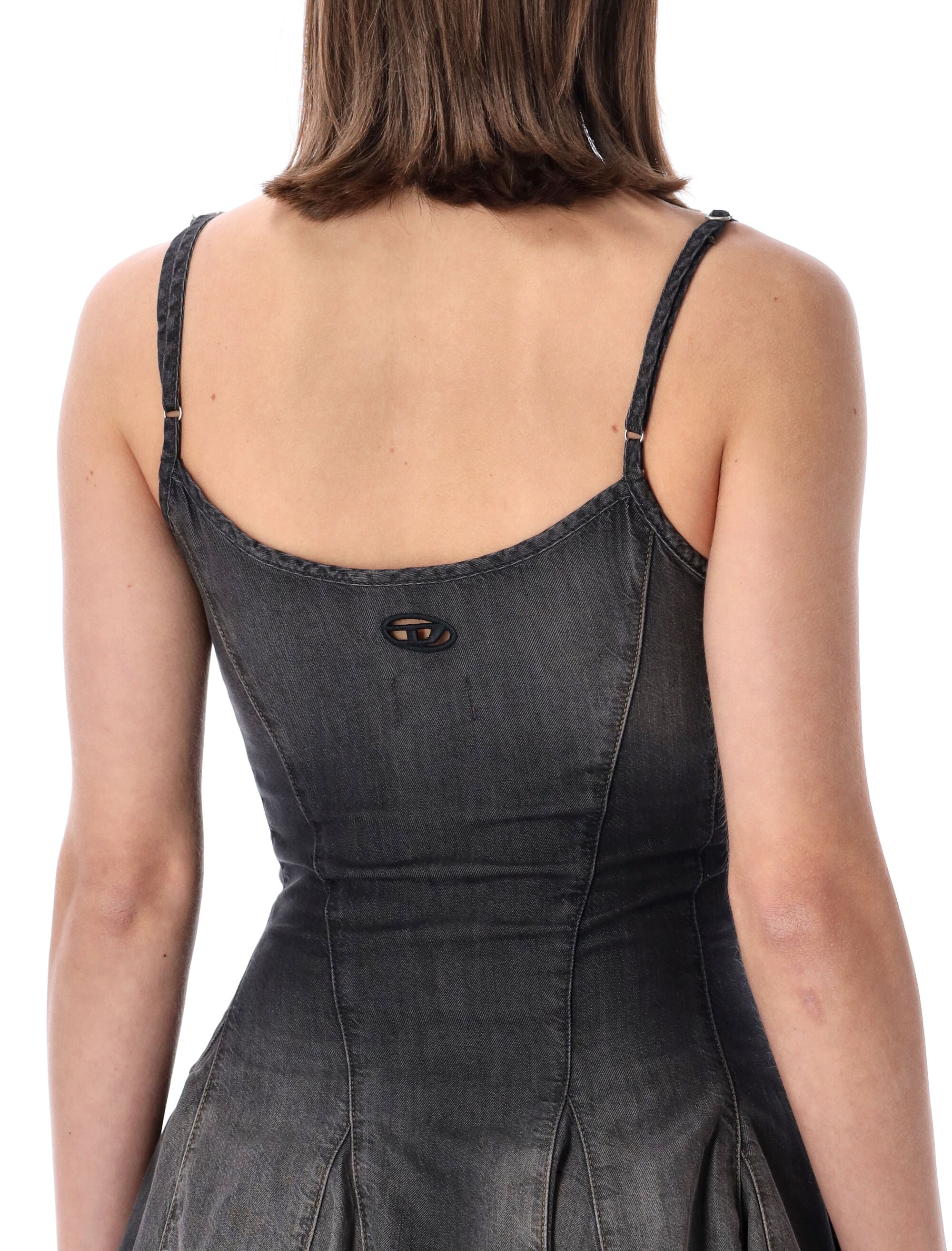 DE-SPOKY MINI DRESS Black Cotton