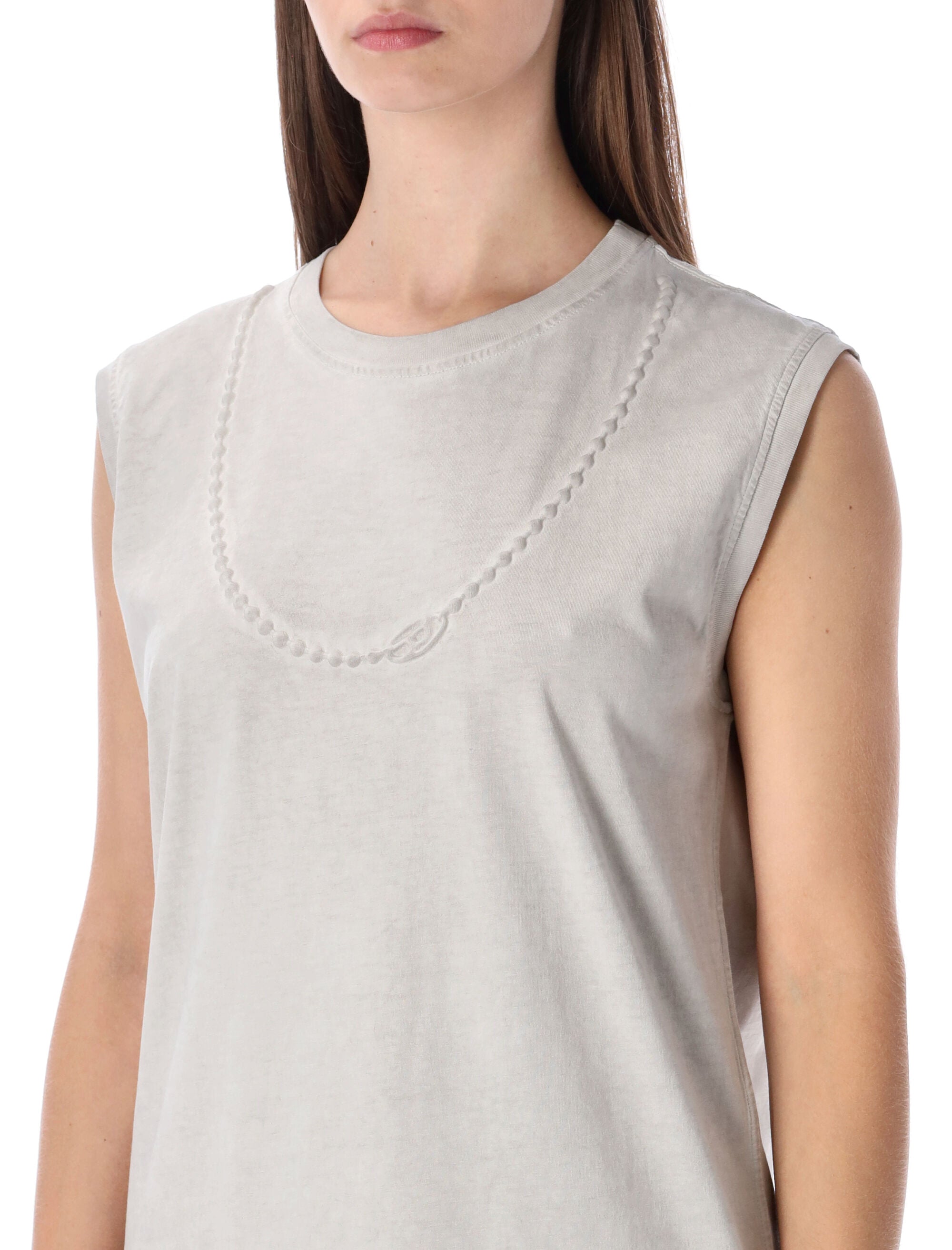Diesel D-Emb faded cotton dress Grey Mist