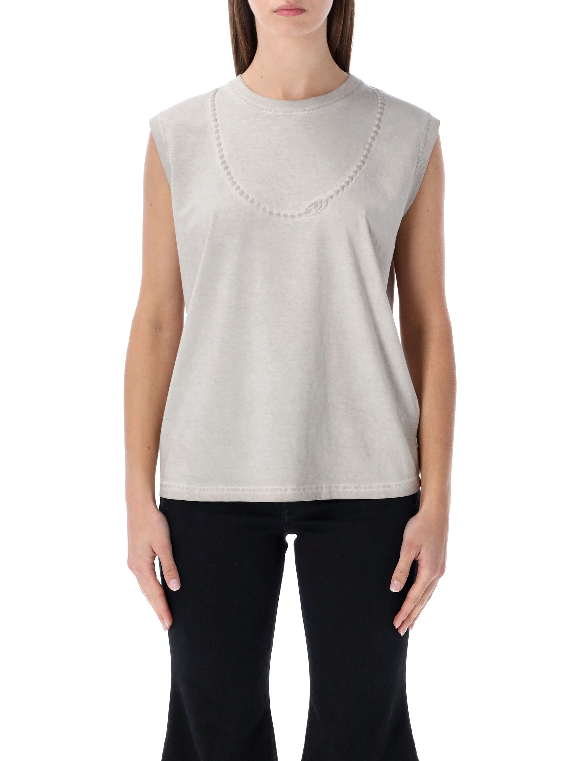 Diesel T-Embej sleeveless cotton t-shirt Grey Mist Tshirt