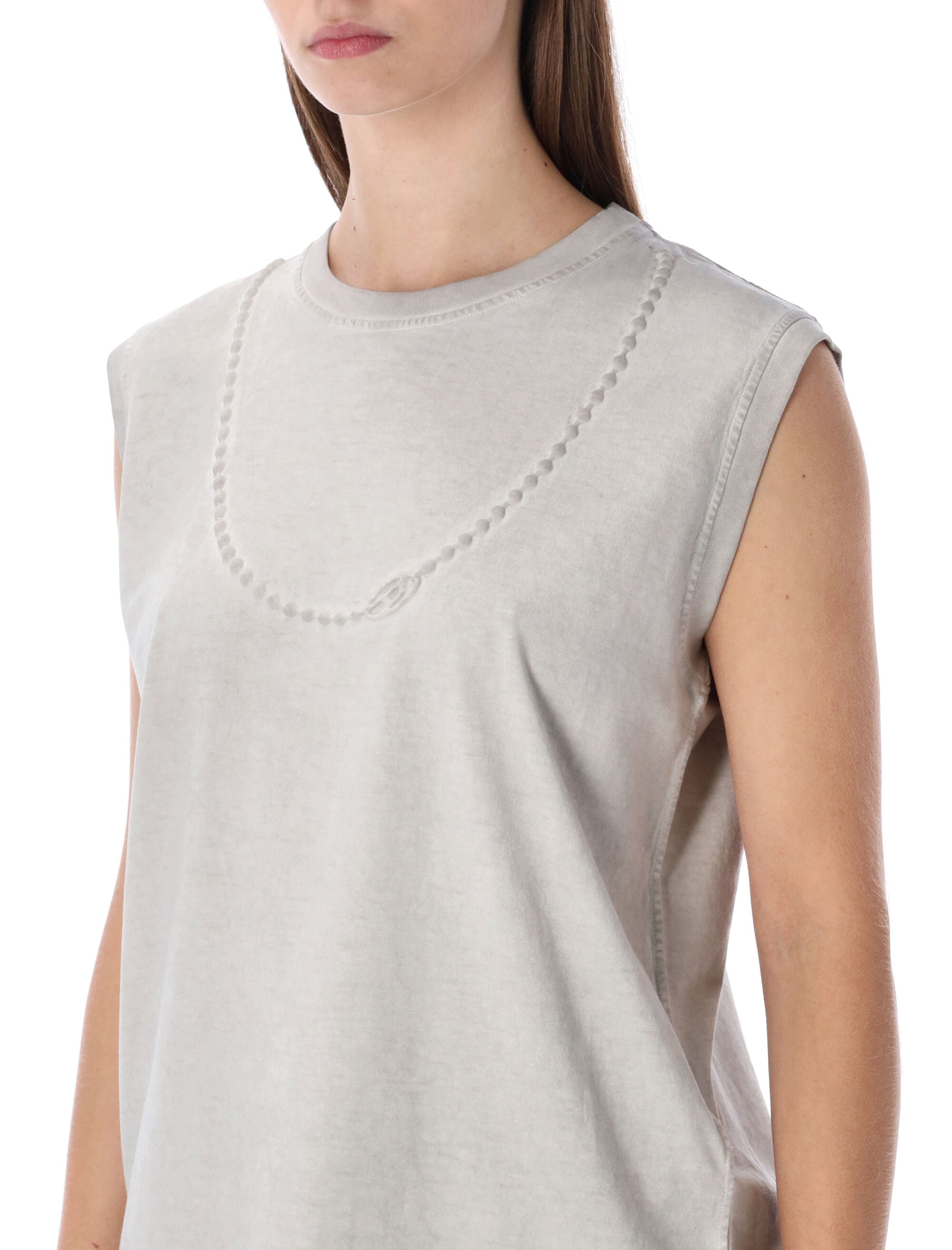 Diesel T-Embej sleeveless cotton t-shirt Grey Mist Tshirt