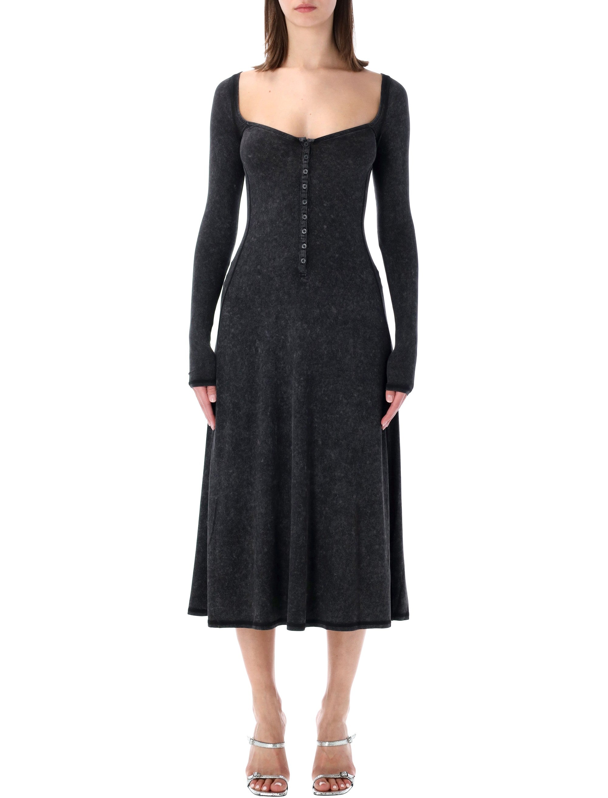 Diesel D-Ley midi dress Black Viscose